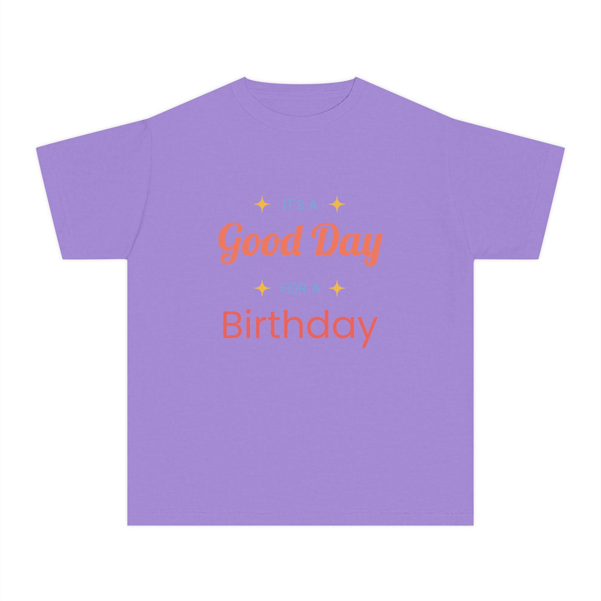 Good Day for a Birthday Youth Tee | Birthday Kids Shirt, Pastel Yellow