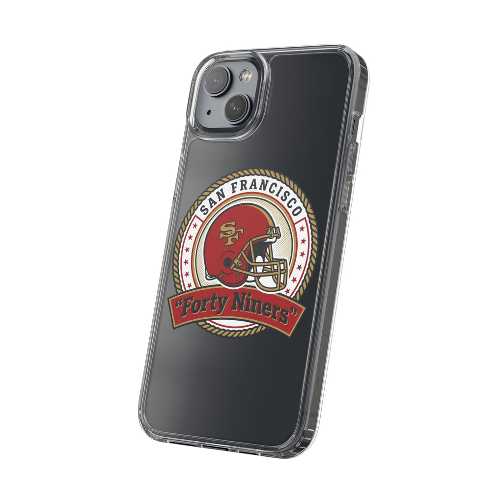 San Francisco Forty Niners Football Helmet Clear Case | NFL Team Phone Cover