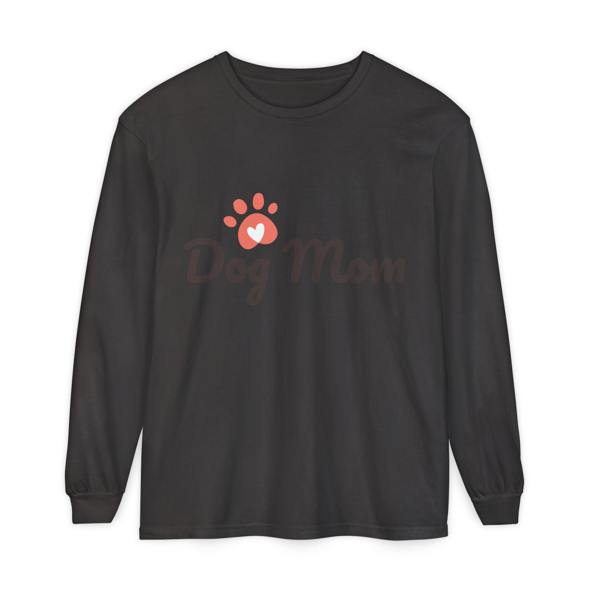 Dog Mom paw heart Long Sleeve T-Shirt | Dog Mom shirt