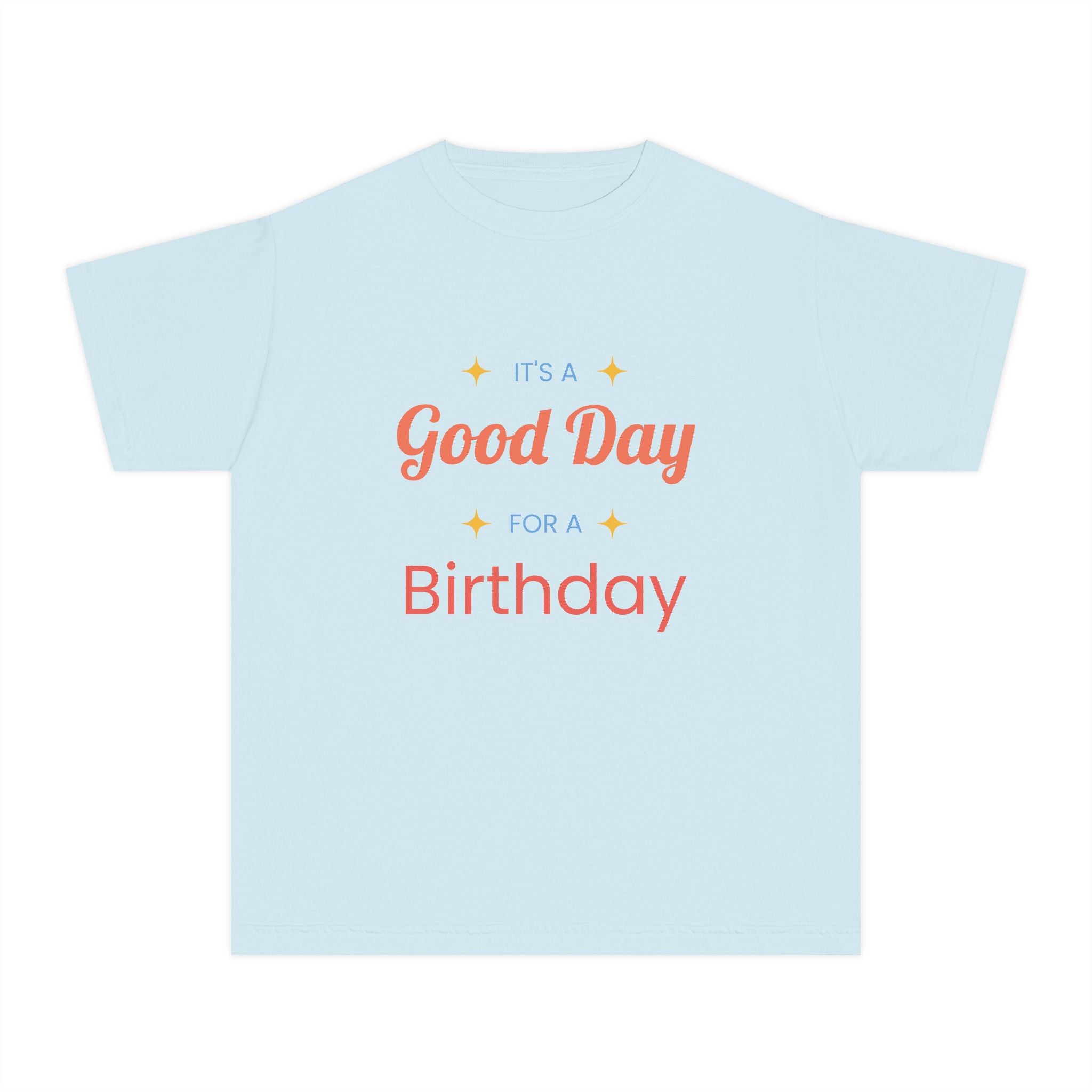 Good Day for a Birthday Youth Tee | Birthday Kids Shirt, Pastel Yellow