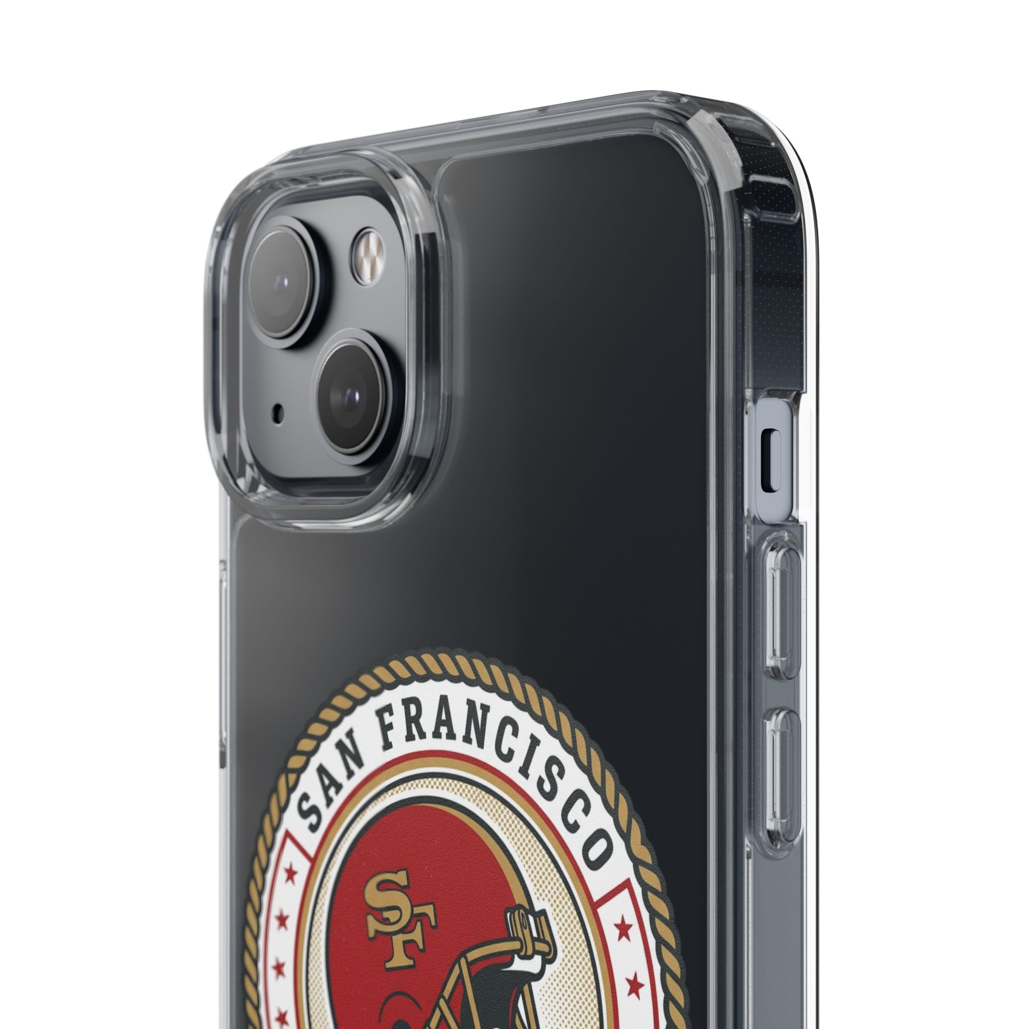 San Francisco Forty Niners Football Helmet Clear Case | NFL Team Phone Cover