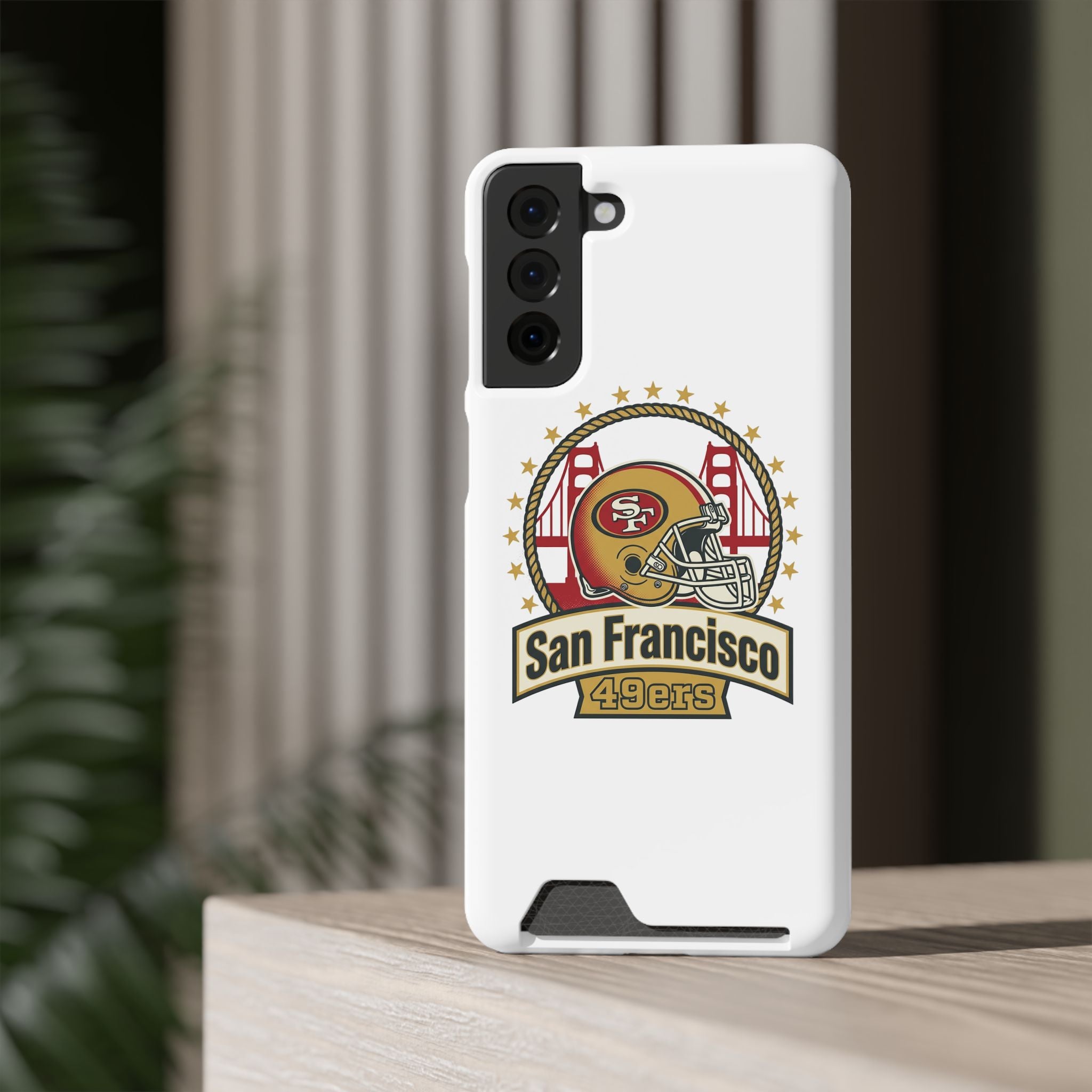 San Francisco 49ers Helmet Phone Case with Card Holder | Team Logo