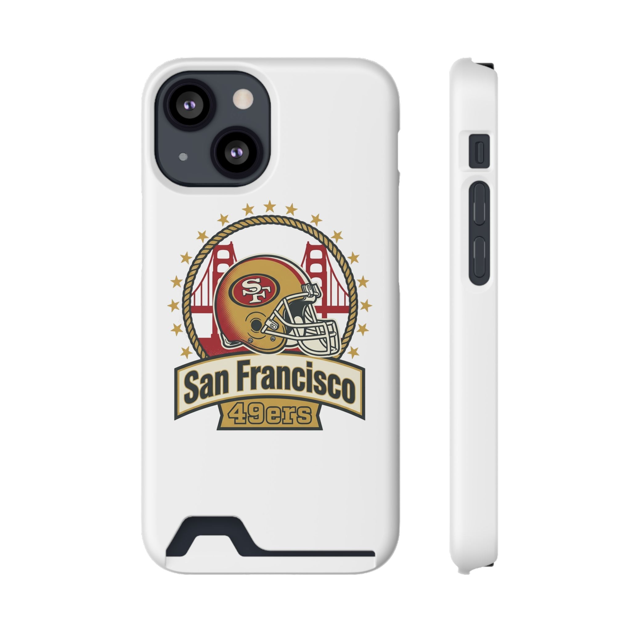 San Francisco 49ers Helmet Phone Case with Card Holder | Team Logo