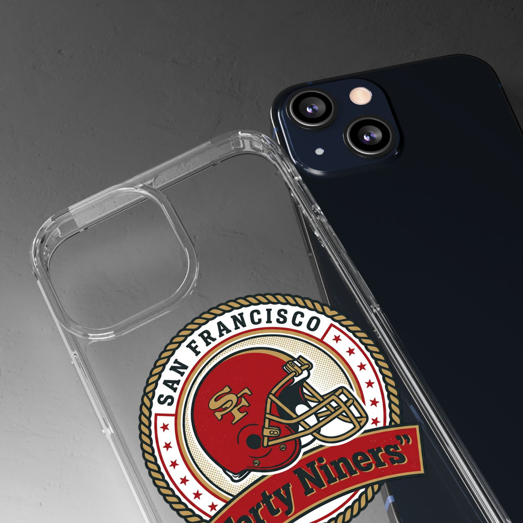San Francisco Forty Niners Football Helmet Clear Case | NFL Team Phone Cover