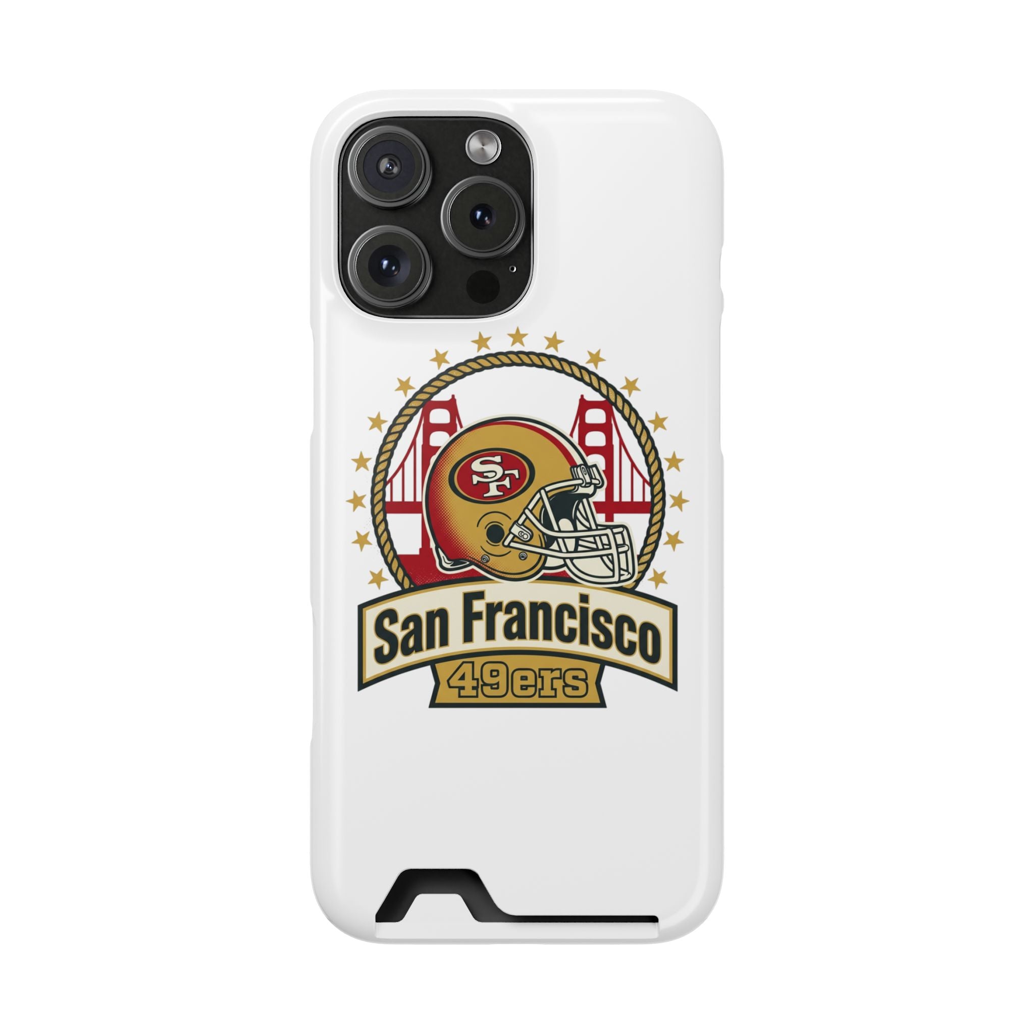 San Francisco 49ers Helmet Phone Case with Card Holder | Team Logo