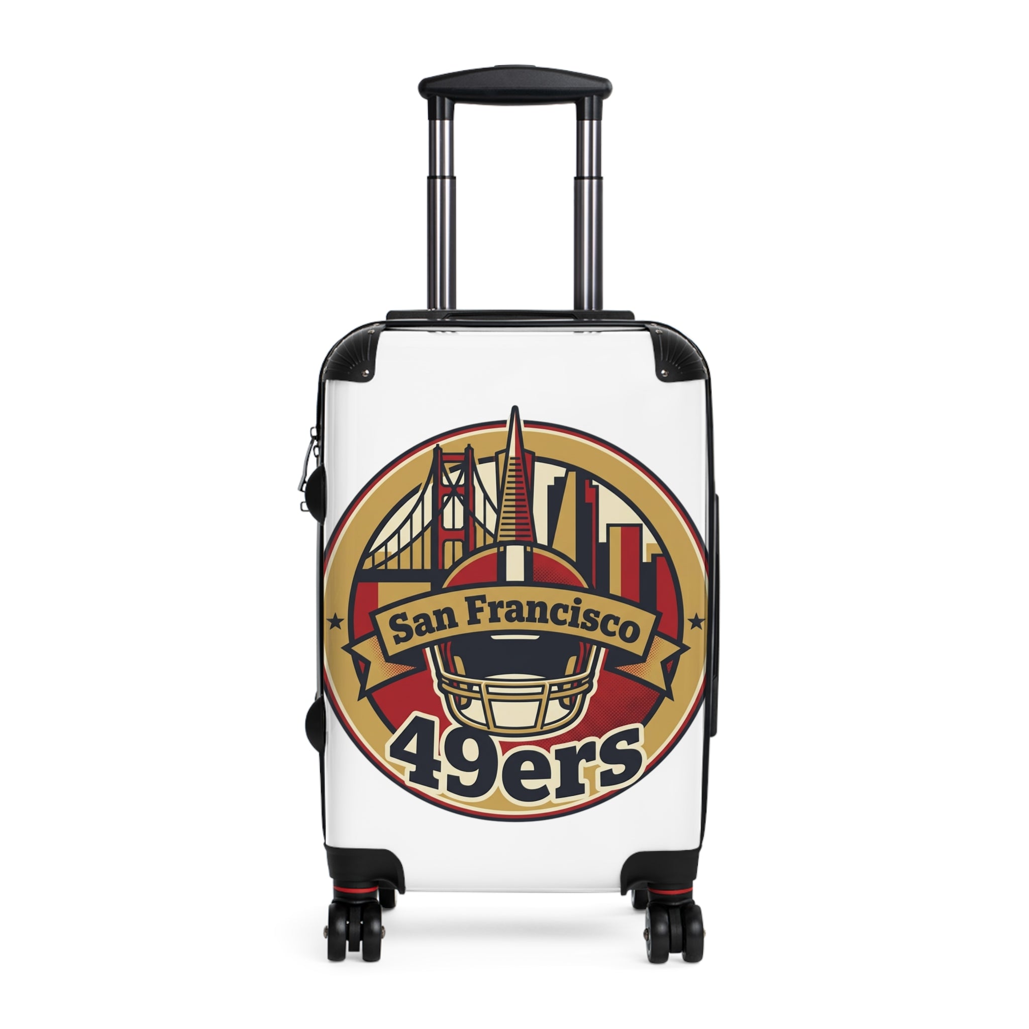 San Francisco 49ers Logo Suitcase | NFL City Skyline Luggage