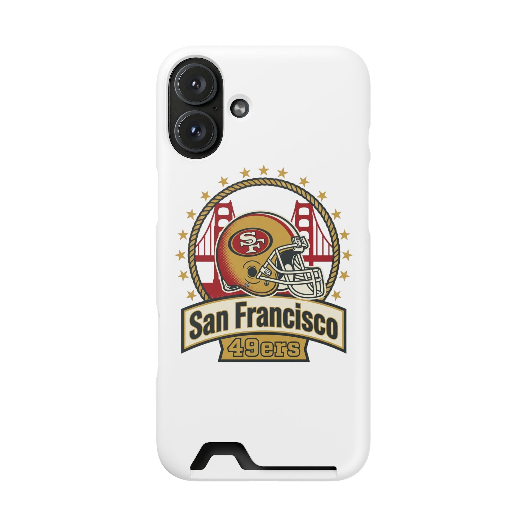 San Francisco 49ers Helmet Phone Case with Card Holder | Team Logo