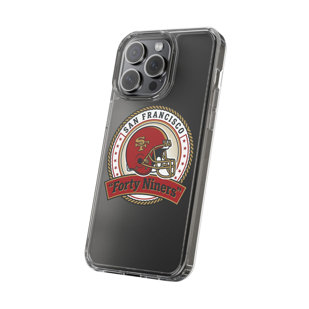 San Francisco Forty Niners Football Helmet Clear Case | NFL Team Phone Cover