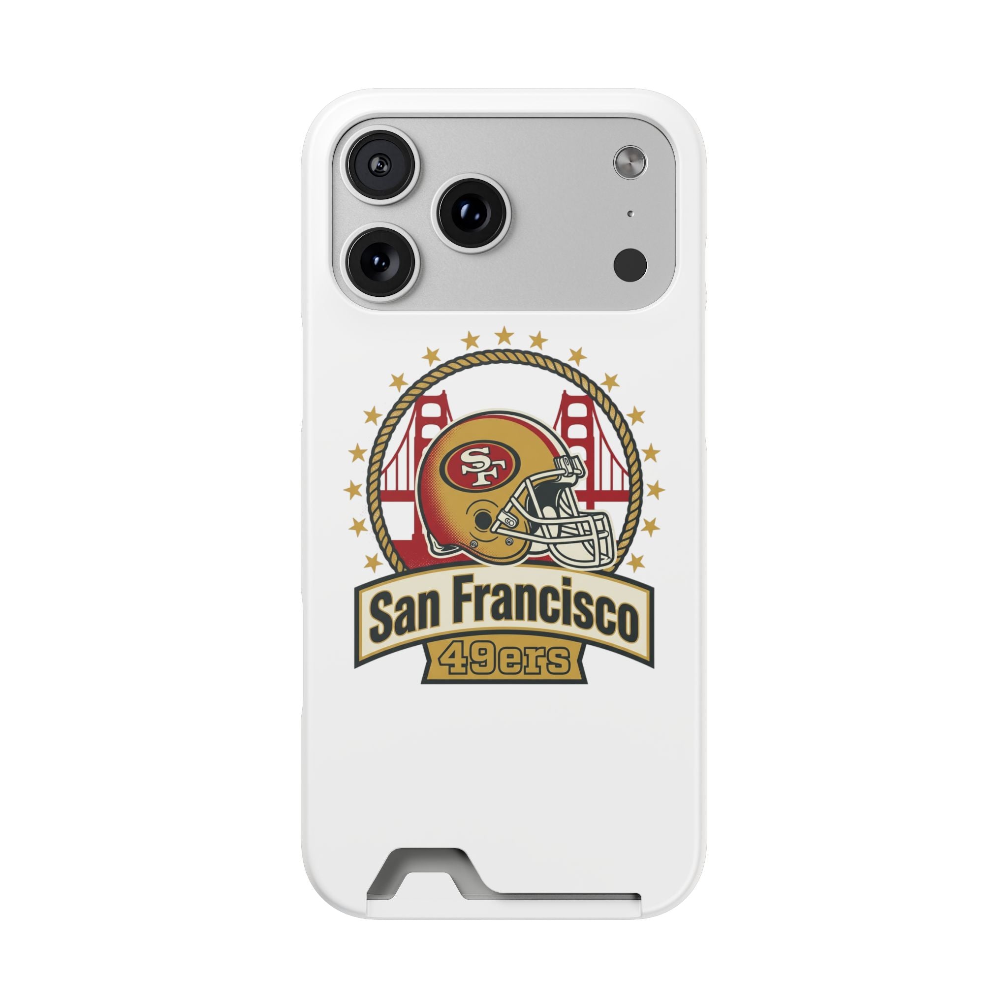 San Francisco 49ers Helmet Phone Case with Card Holder | Team Logo