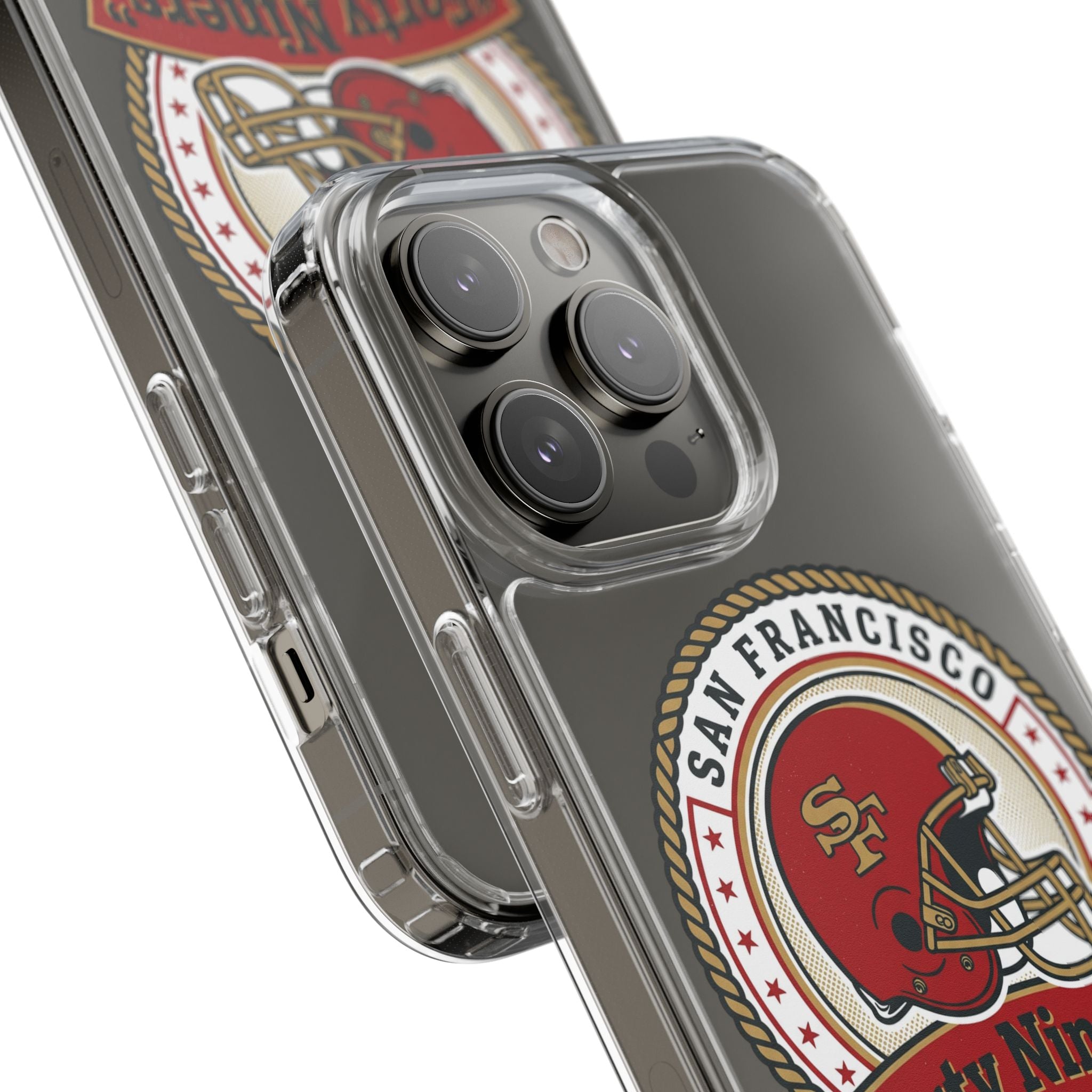 San Francisco Forty Niners Football Helmet Clear Case | NFL Team Phone Cover