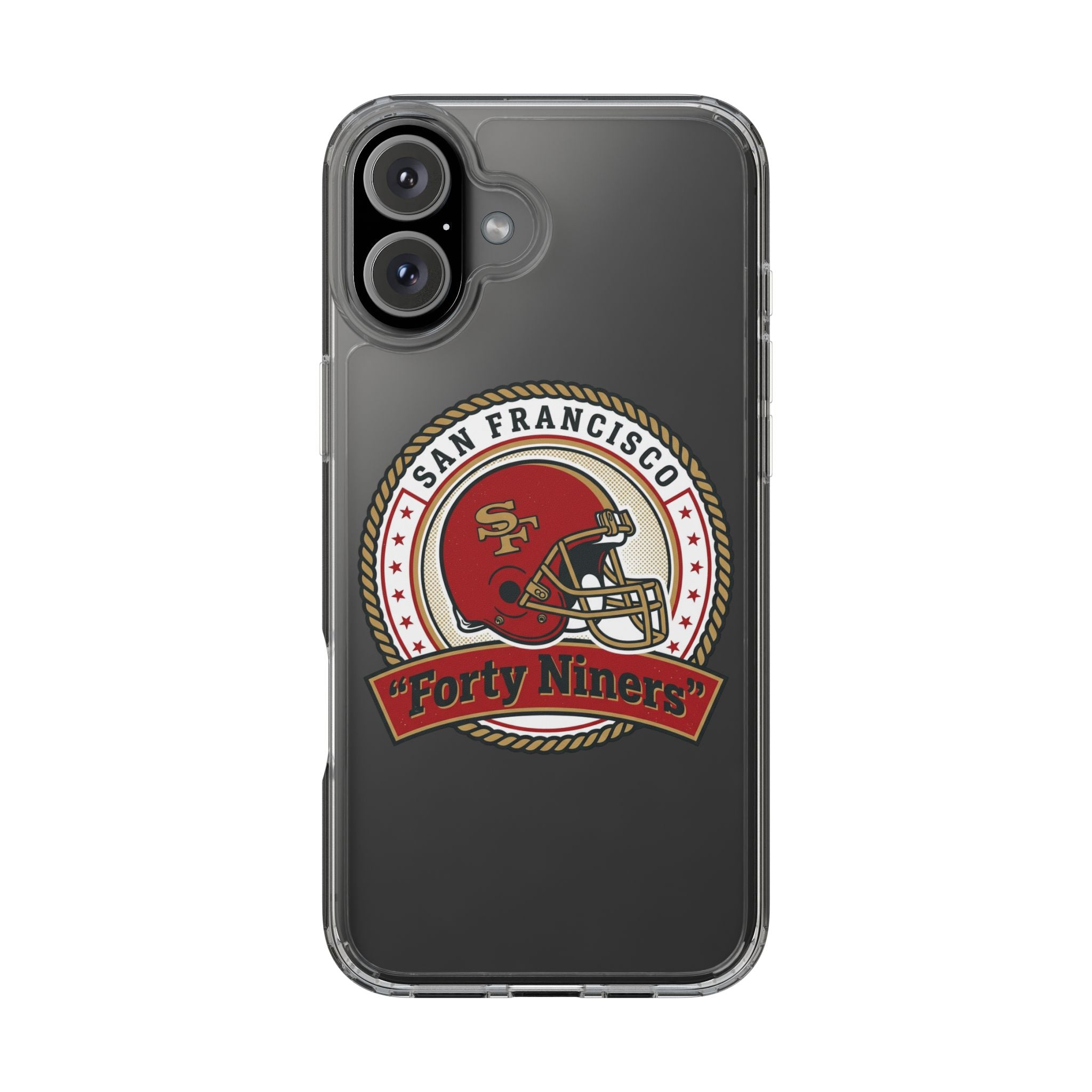 San Francisco Forty Niners Football Helmet Clear Case | NFL Team Phone Cover