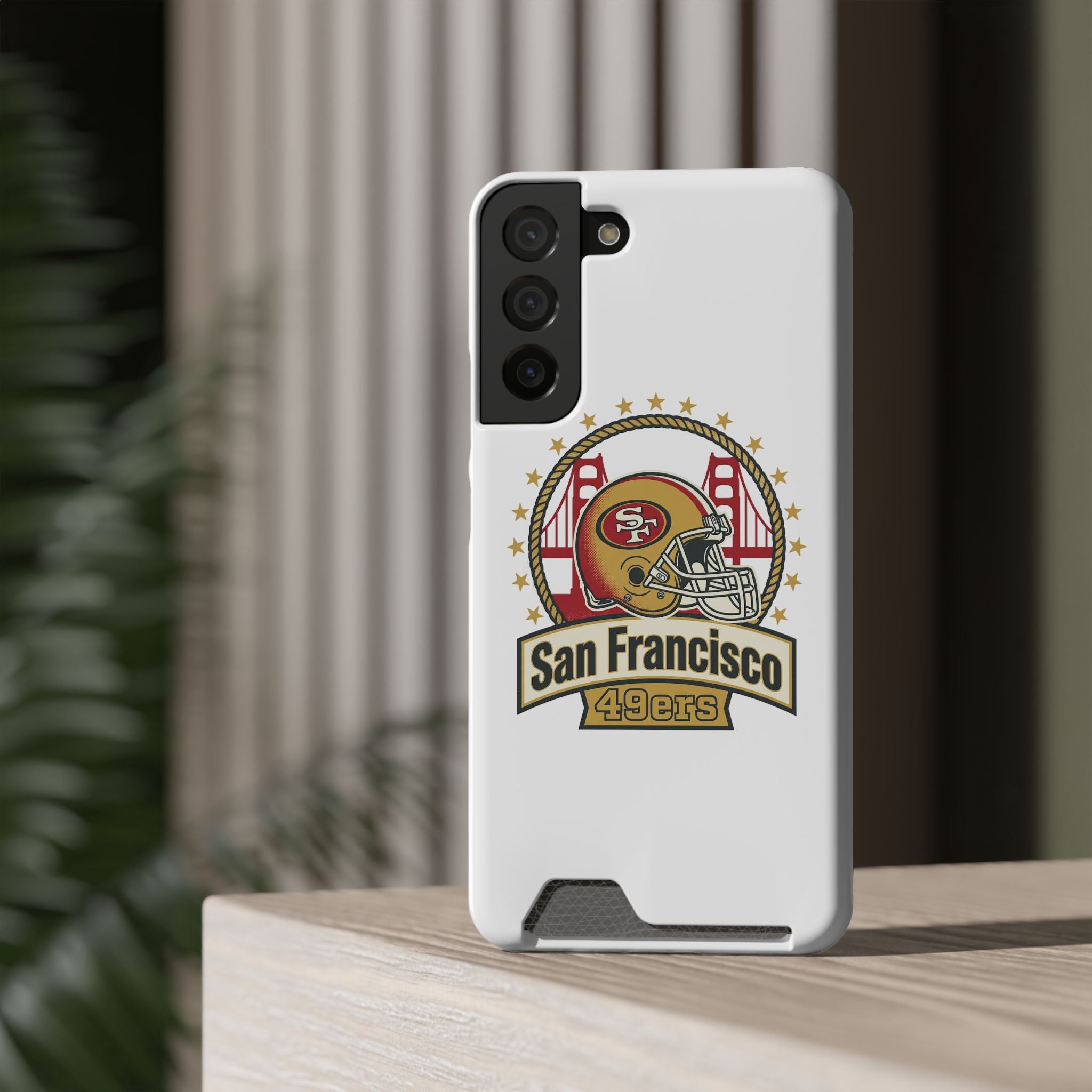 San Francisco 49ers Helmet Phone Case with Card Holder | Team Logo