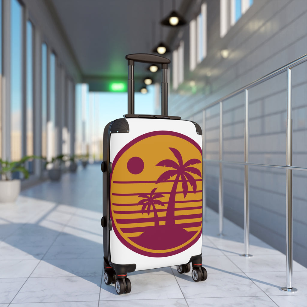 Retro Palm Sunset Suitcase | Beach Travel Luggage