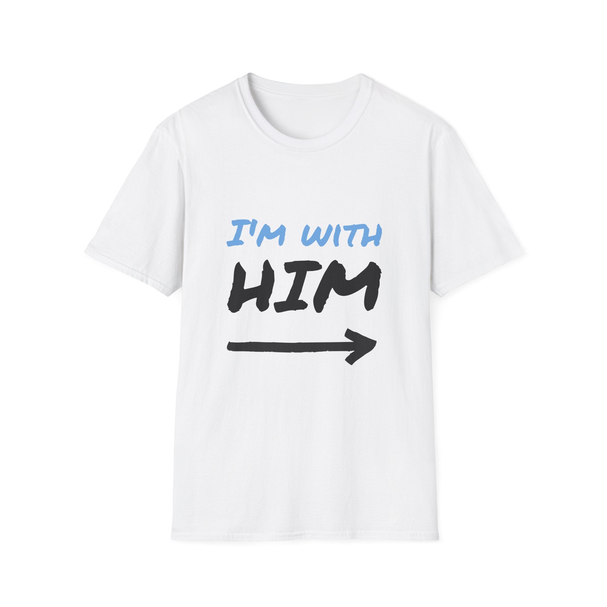 I'm With Him arrow T-Shirt | Couple Matching Shirt, Directional Graphic Tee