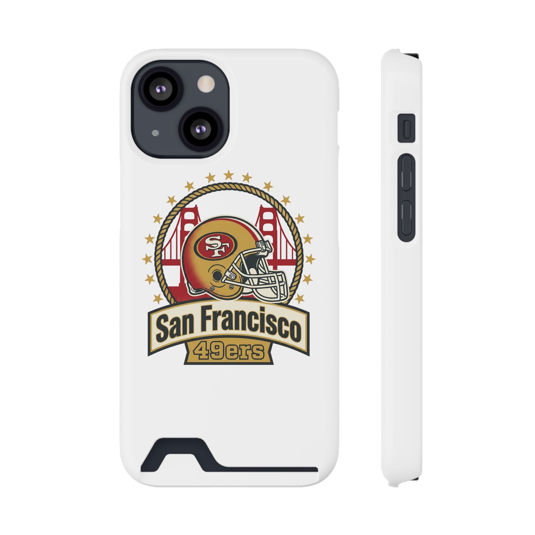 San Francisco 49ers Helmet Phone Case with Card Holder | Team Logo