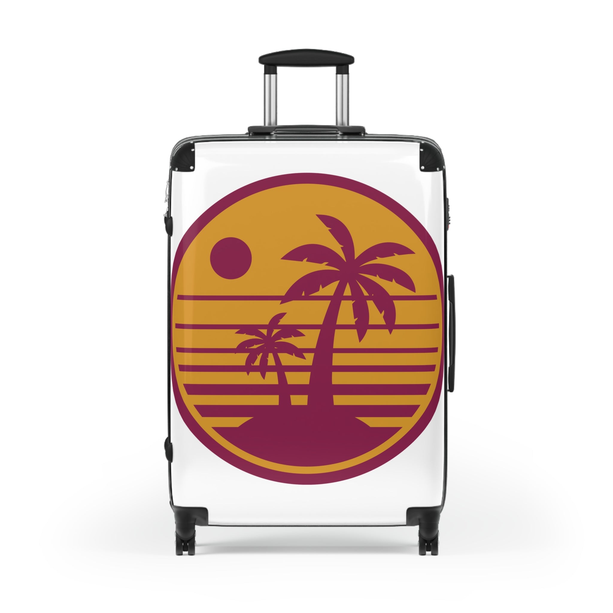Retro Palm Sunset Suitcase | Beach Travel Luggage