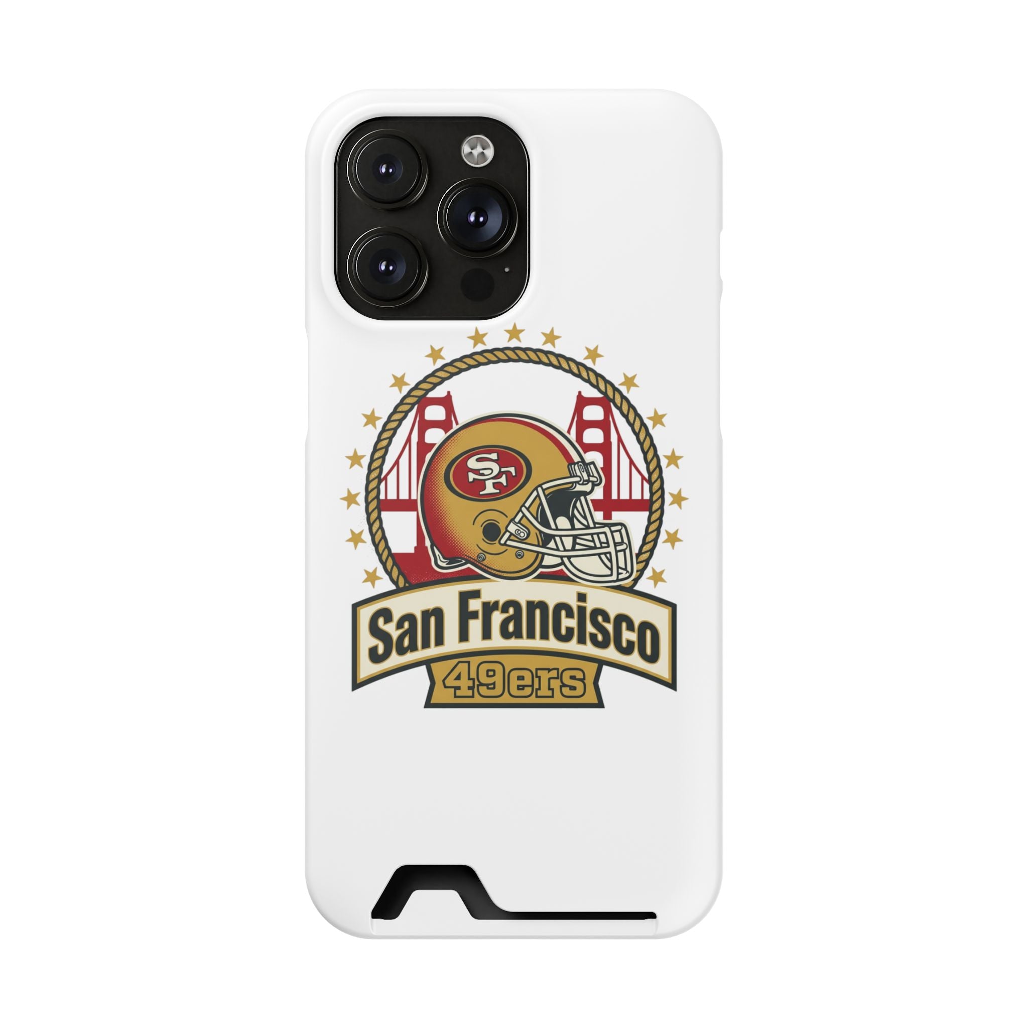 San Francisco 49ers Helmet Phone Case with Card Holder | Team Logo