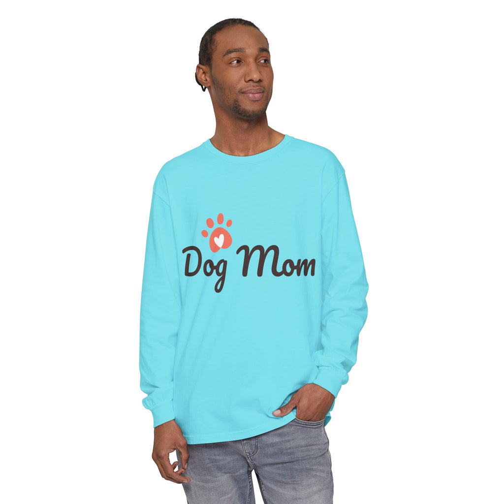 Dog Mom paw heart Long Sleeve T-Shirt | Dog Mom shirt