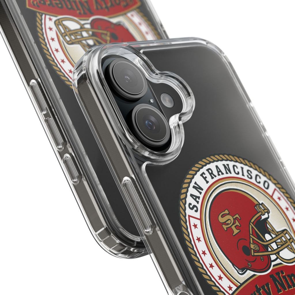 San Francisco Forty Niners Football Helmet Clear Case | NFL Team Phone Cover