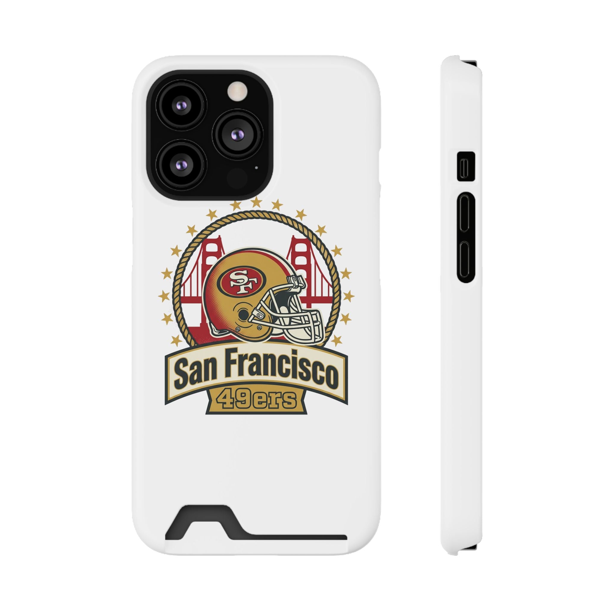 San Francisco 49ers Helmet Phone Case with Card Holder | Team Logo