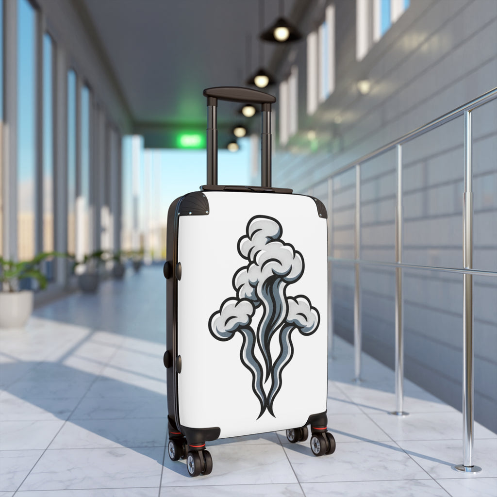 Smoke Plume Suitcase | Travel Luggage with Cloud Graphic