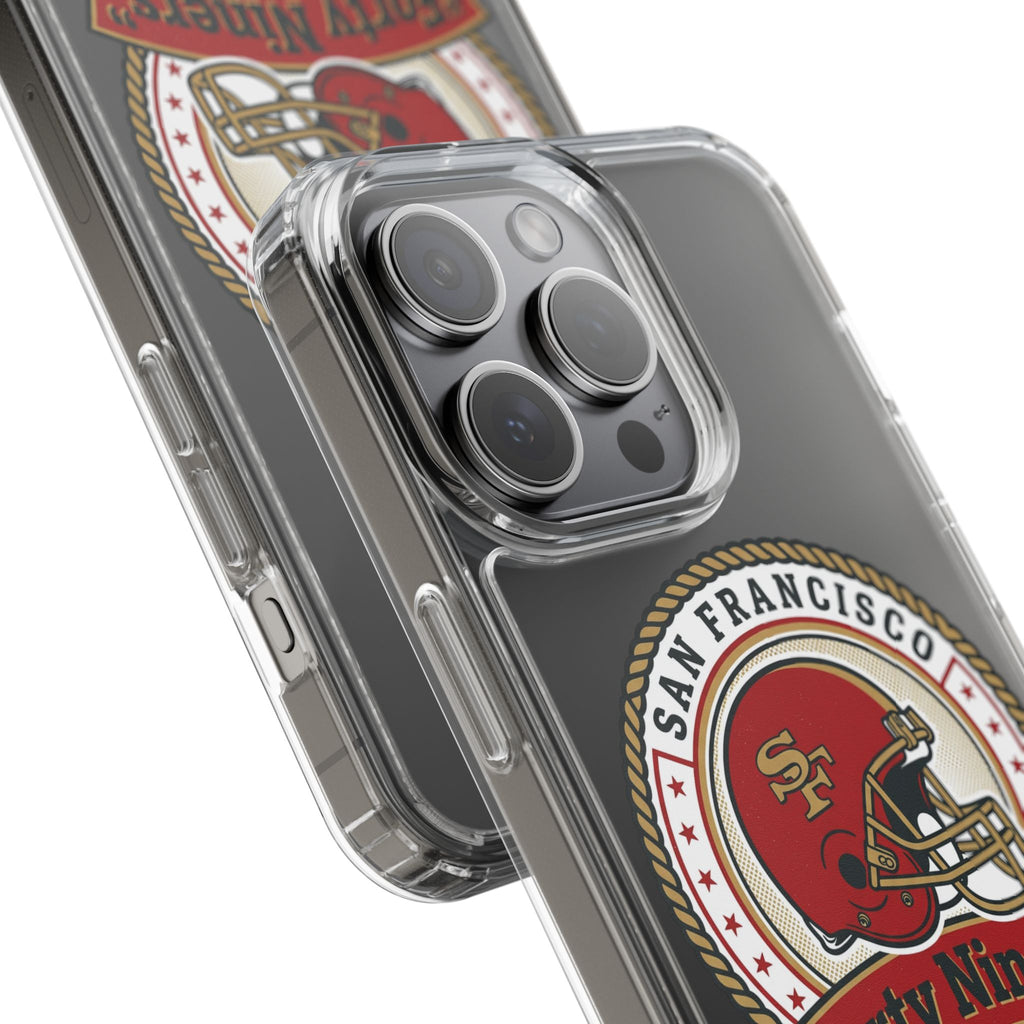 San Francisco Forty Niners Football Helmet Clear Case | NFL Team Phone Cover