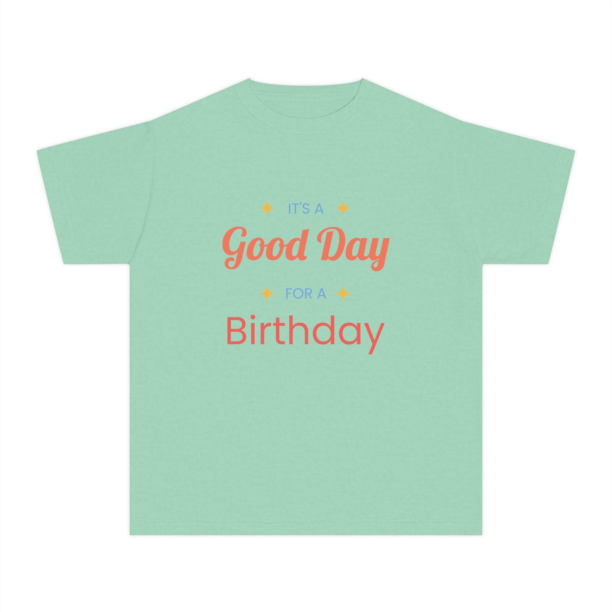 Good Day for a Birthday Youth Tee | Birthday Kids Shirt, Pastel Yellow