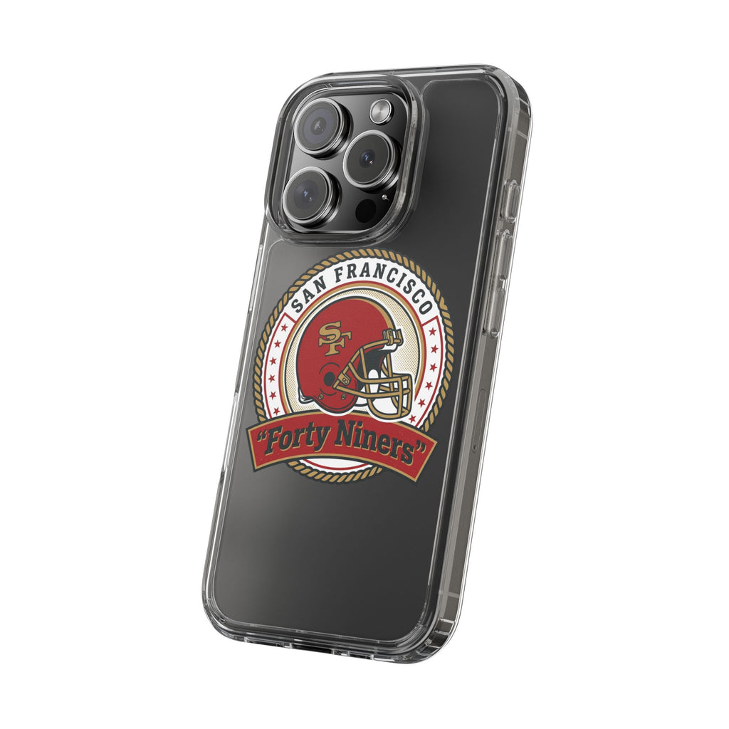 San Francisco Forty Niners Football Helmet Clear Case | NFL Team Phone Cover