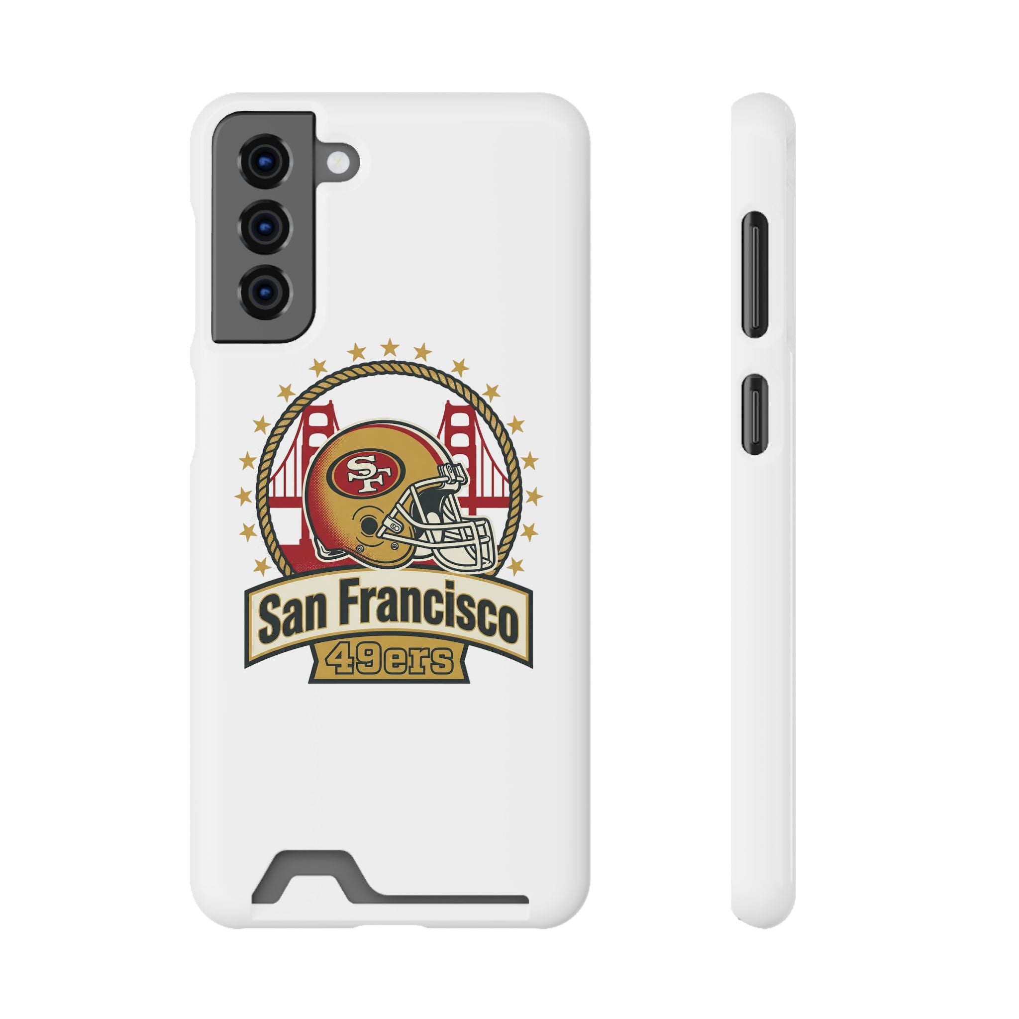 San Francisco 49ers Helmet Phone Case with Card Holder | Team Logo