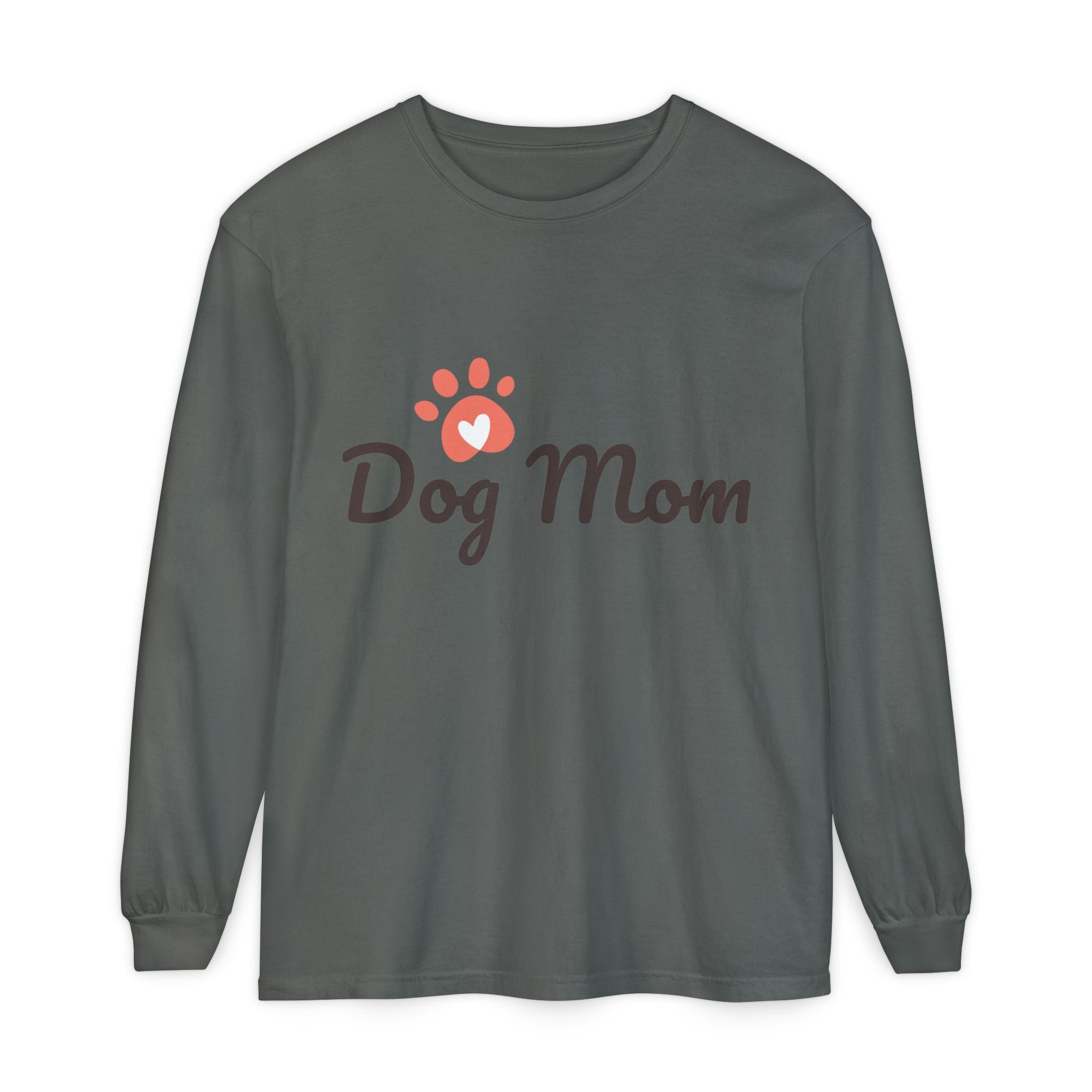 Dog Mom paw heart Long Sleeve T-Shirt | Dog Mom shirt