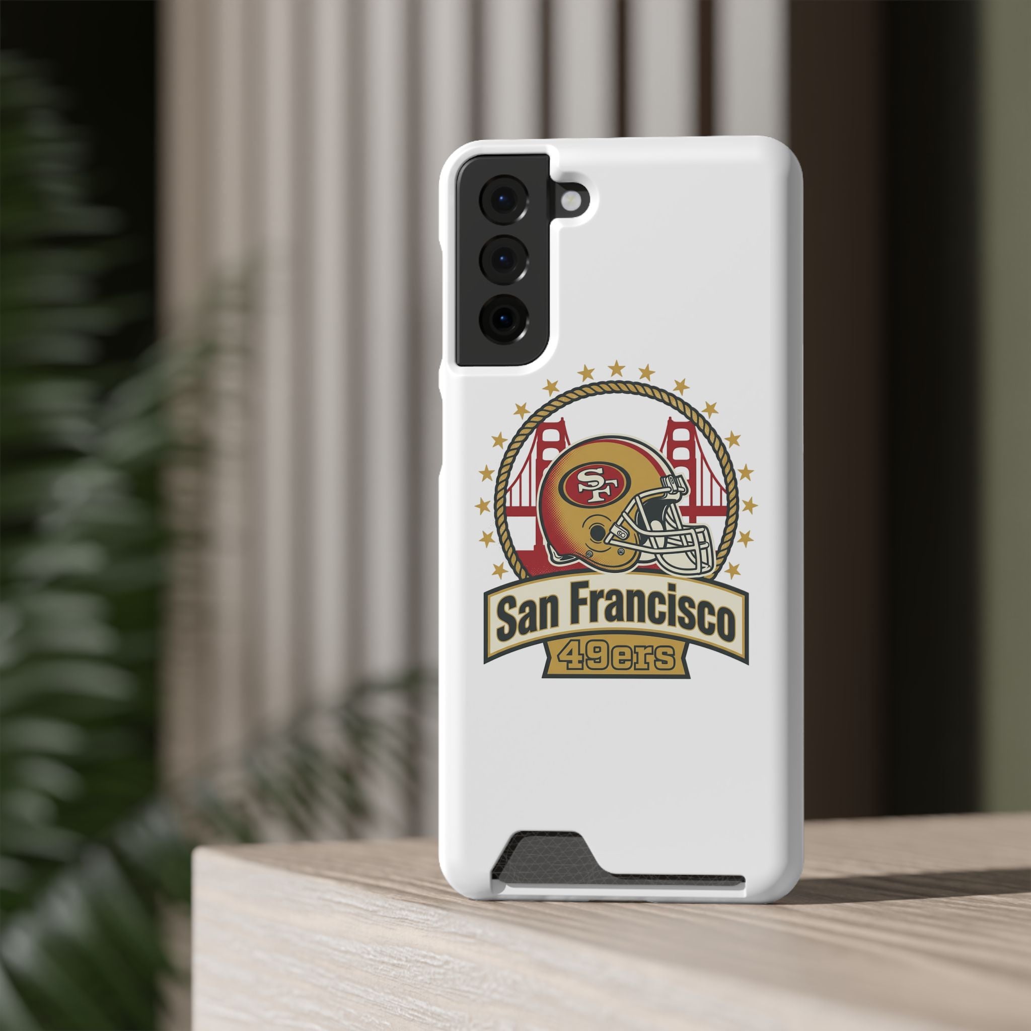 San Francisco 49ers Helmet Phone Case with Card Holder | Team Logo