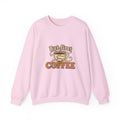 But First Coffee Crewneck Sweatshirt — Retro Coffee Lover Pullover