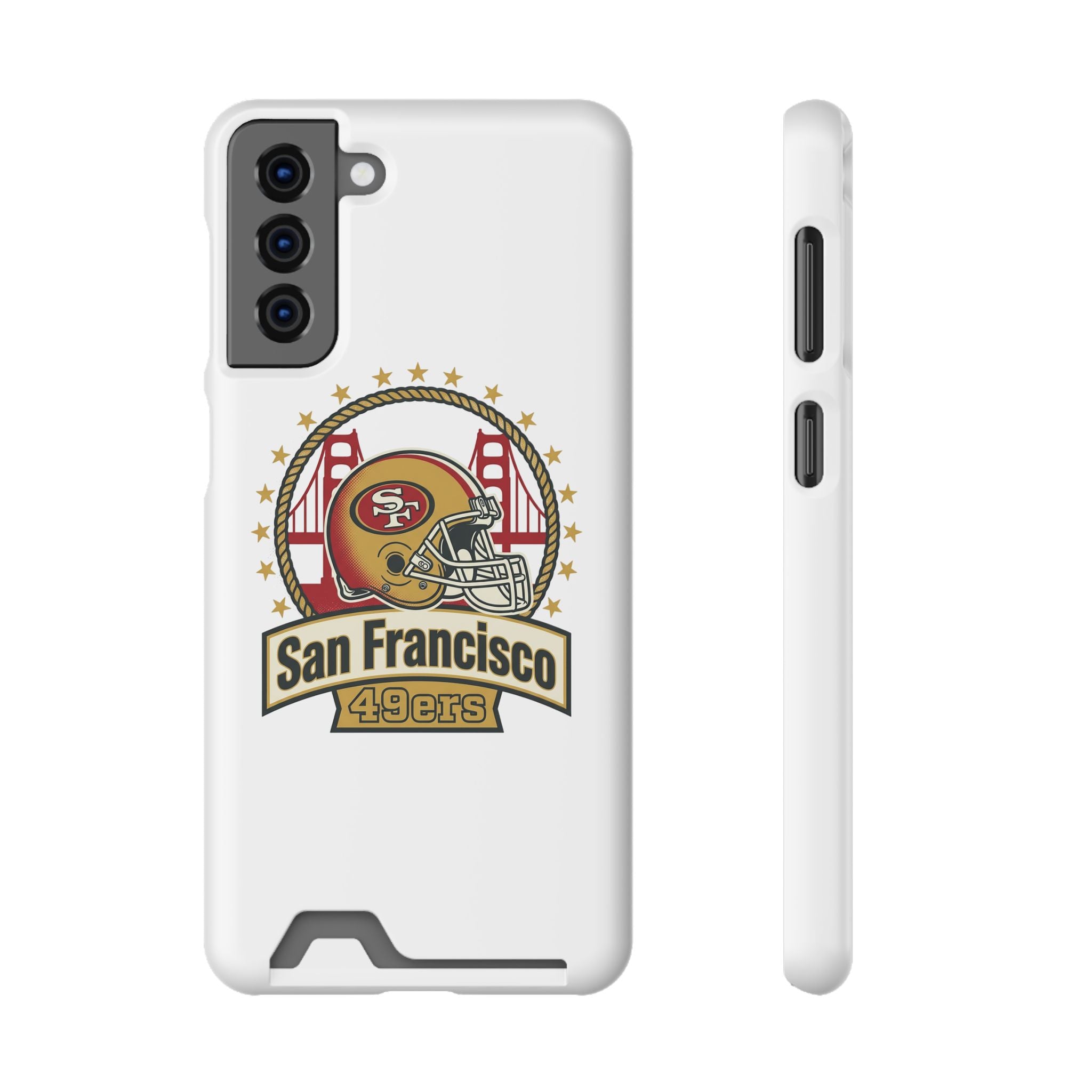 San Francisco 49ers Helmet Phone Case with Card Holder | Team Logo