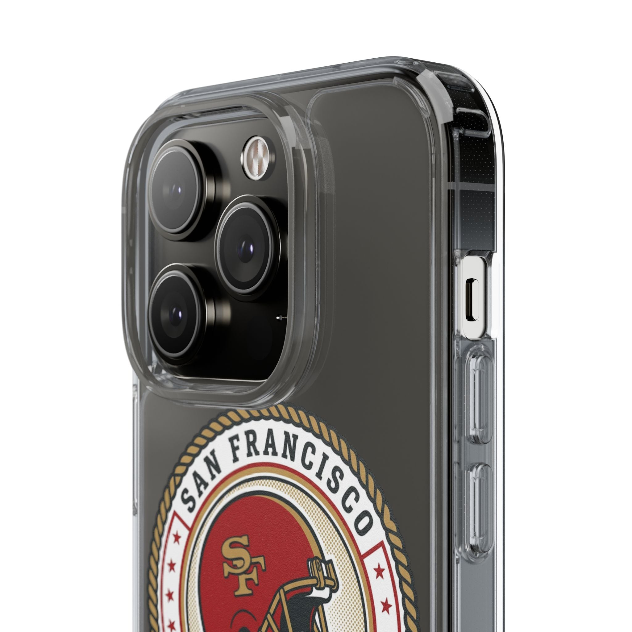 San Francisco Forty Niners Football Helmet Clear Case | NFL Team Phone Cover
