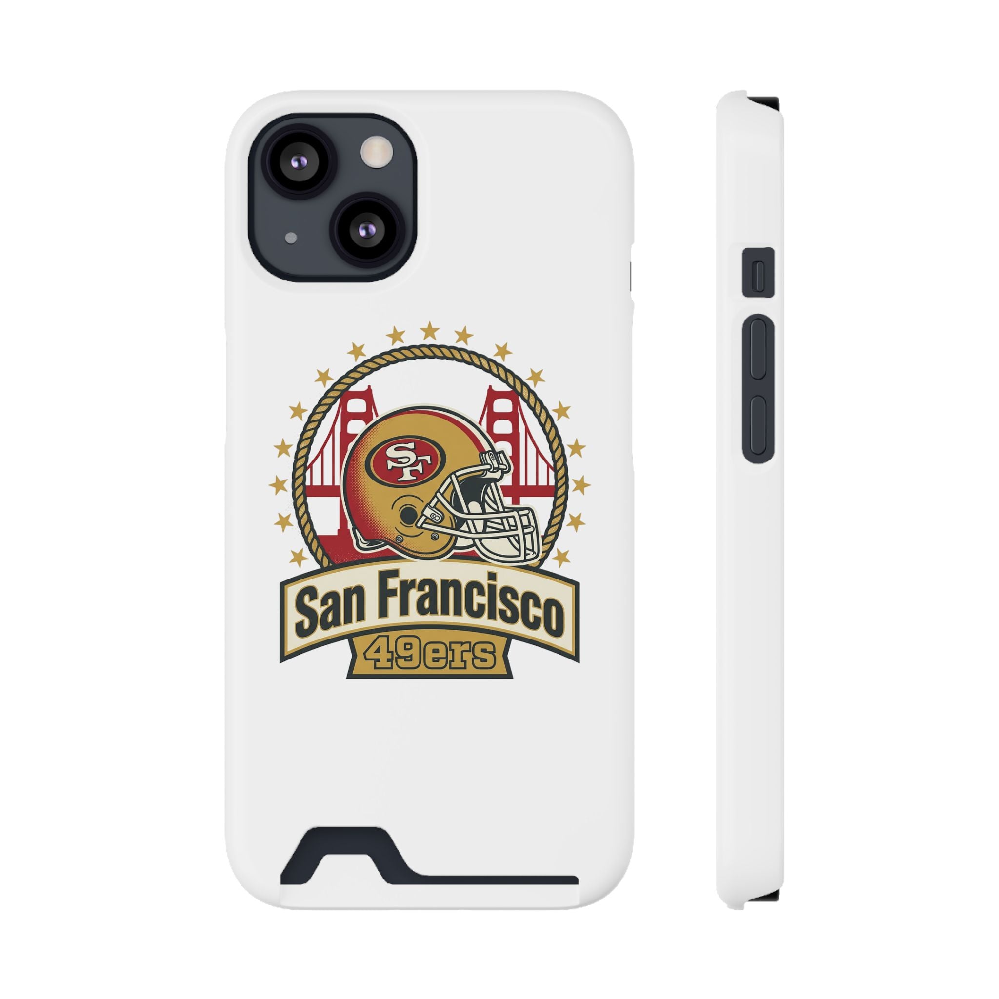 San Francisco 49ers Helmet Phone Case with Card Holder | Team Logo