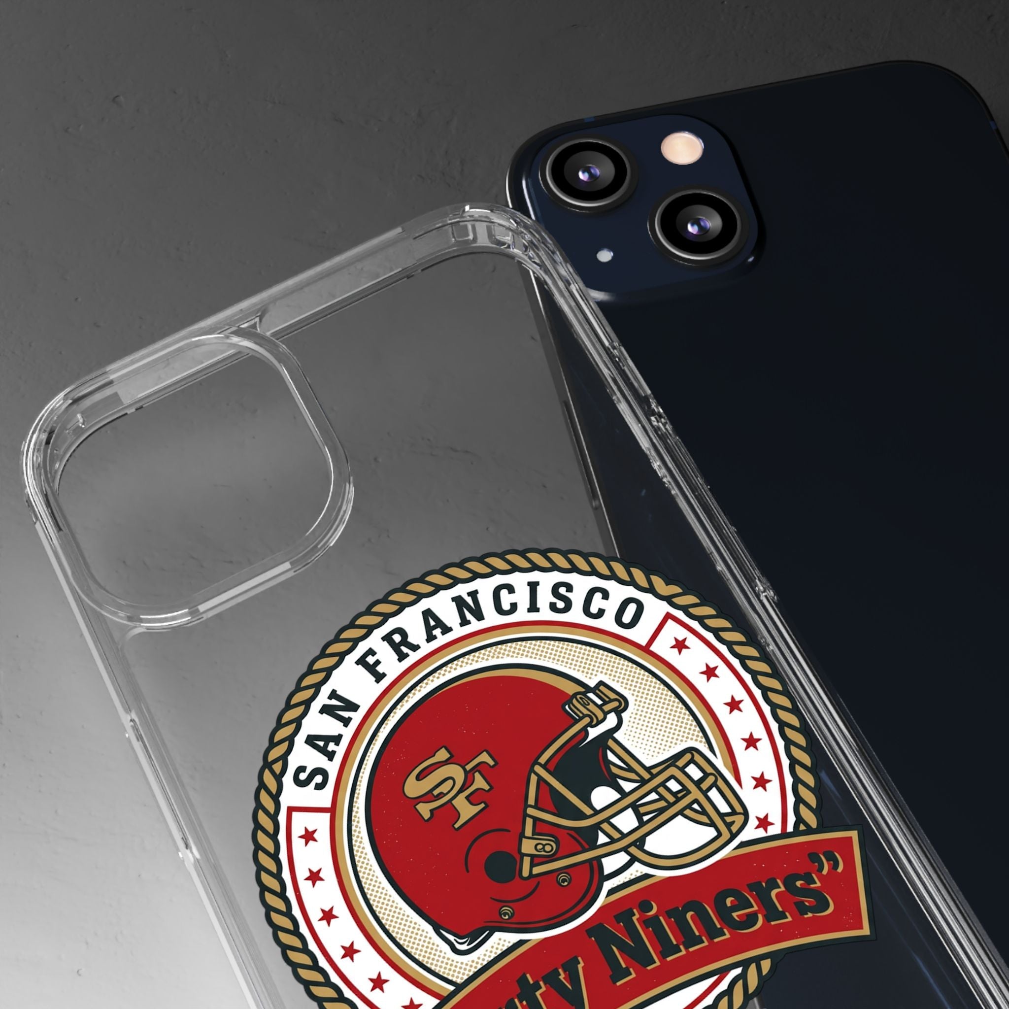 San Francisco Forty Niners Football Helmet Clear Case | NFL Team Phone Cover