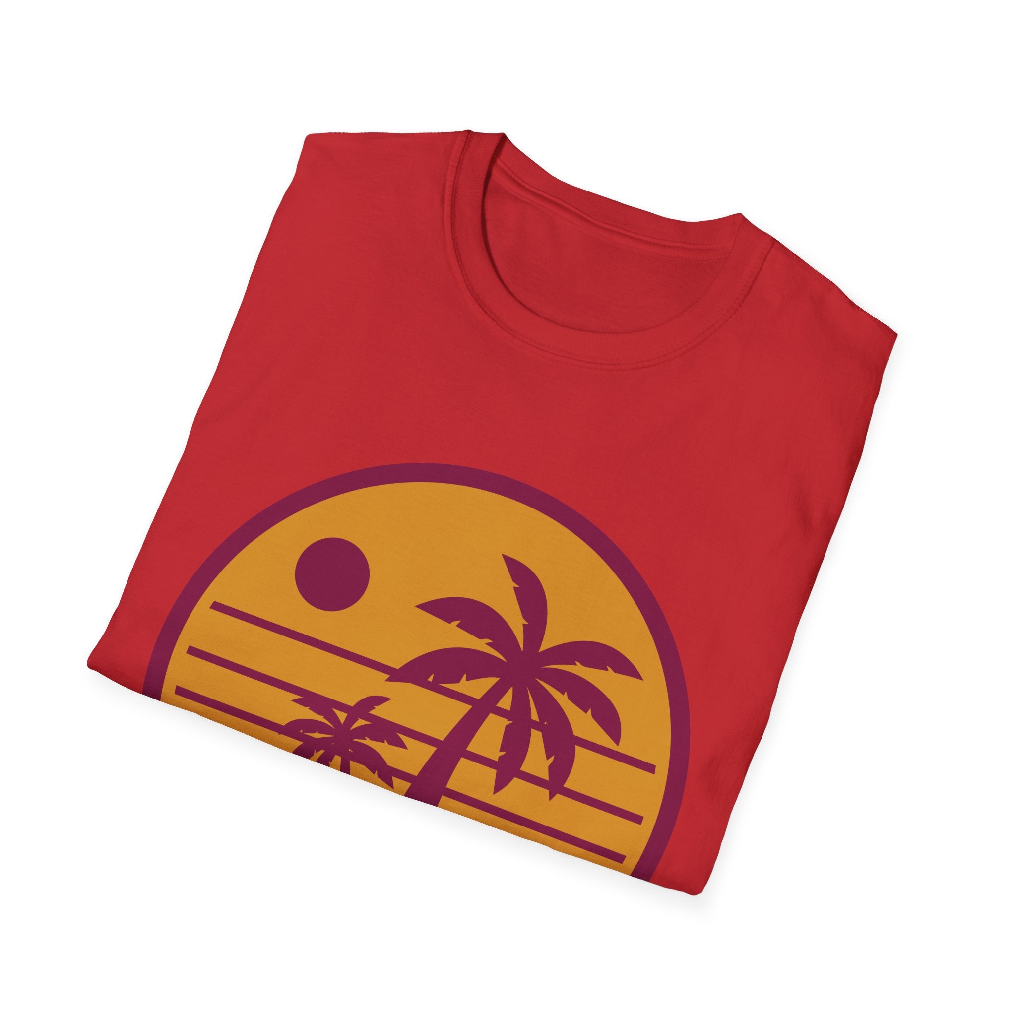 Retro Palm Trees Sunset T-Shirt | Tropical Beach Graphic