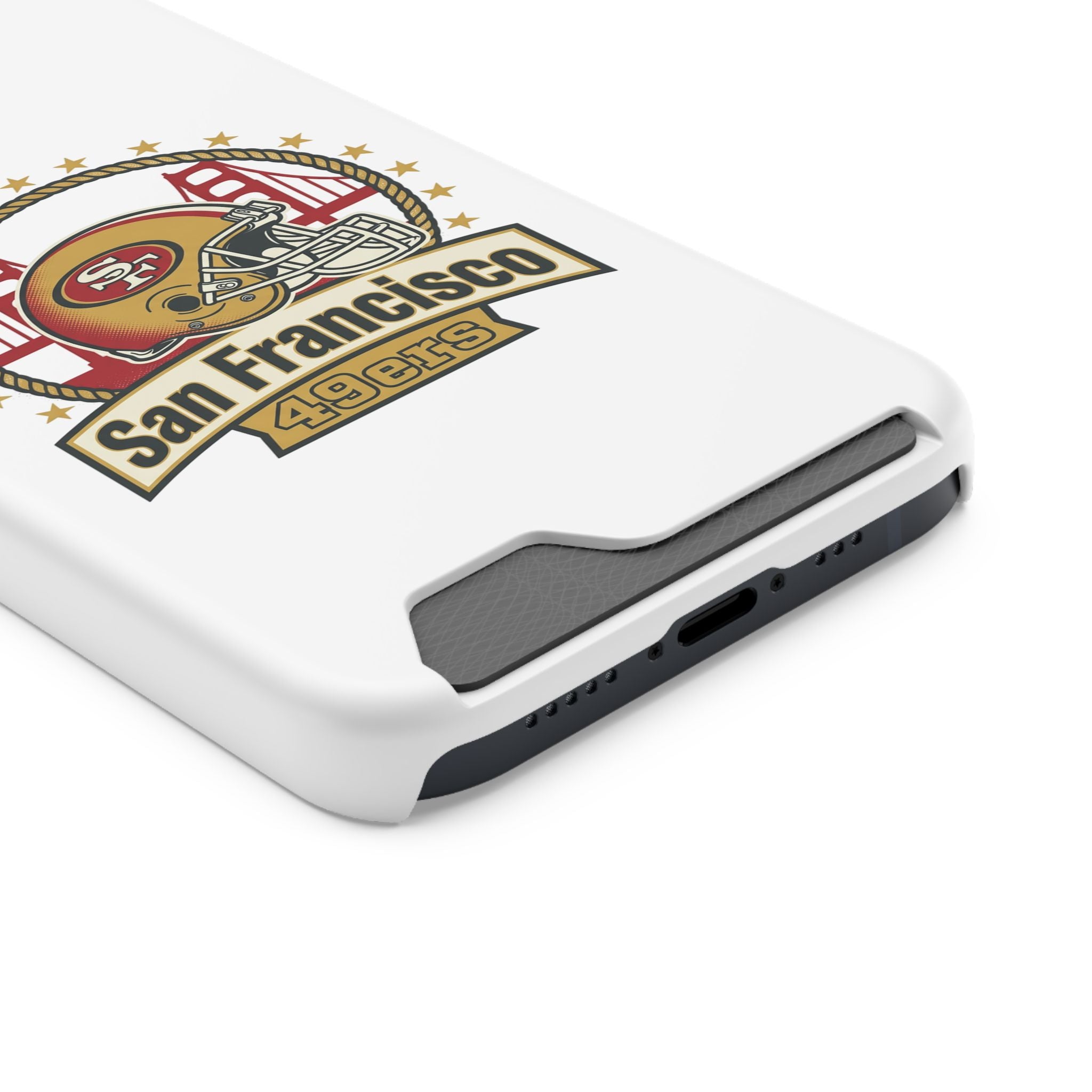 San Francisco 49ers Helmet Phone Case with Card Holder | Team Logo