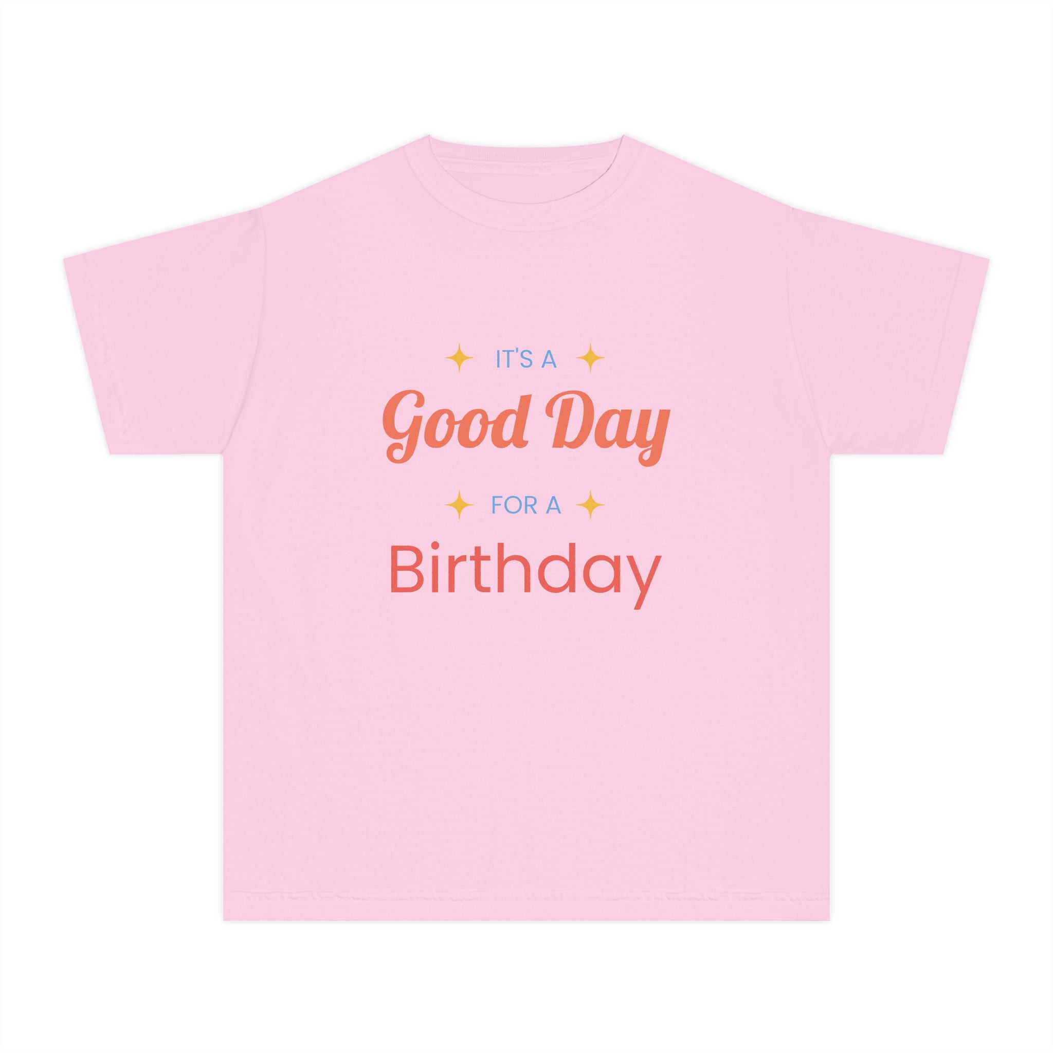 Good Day for a Birthday Youth Tee | Birthday Kids Shirt, Pastel Yellow