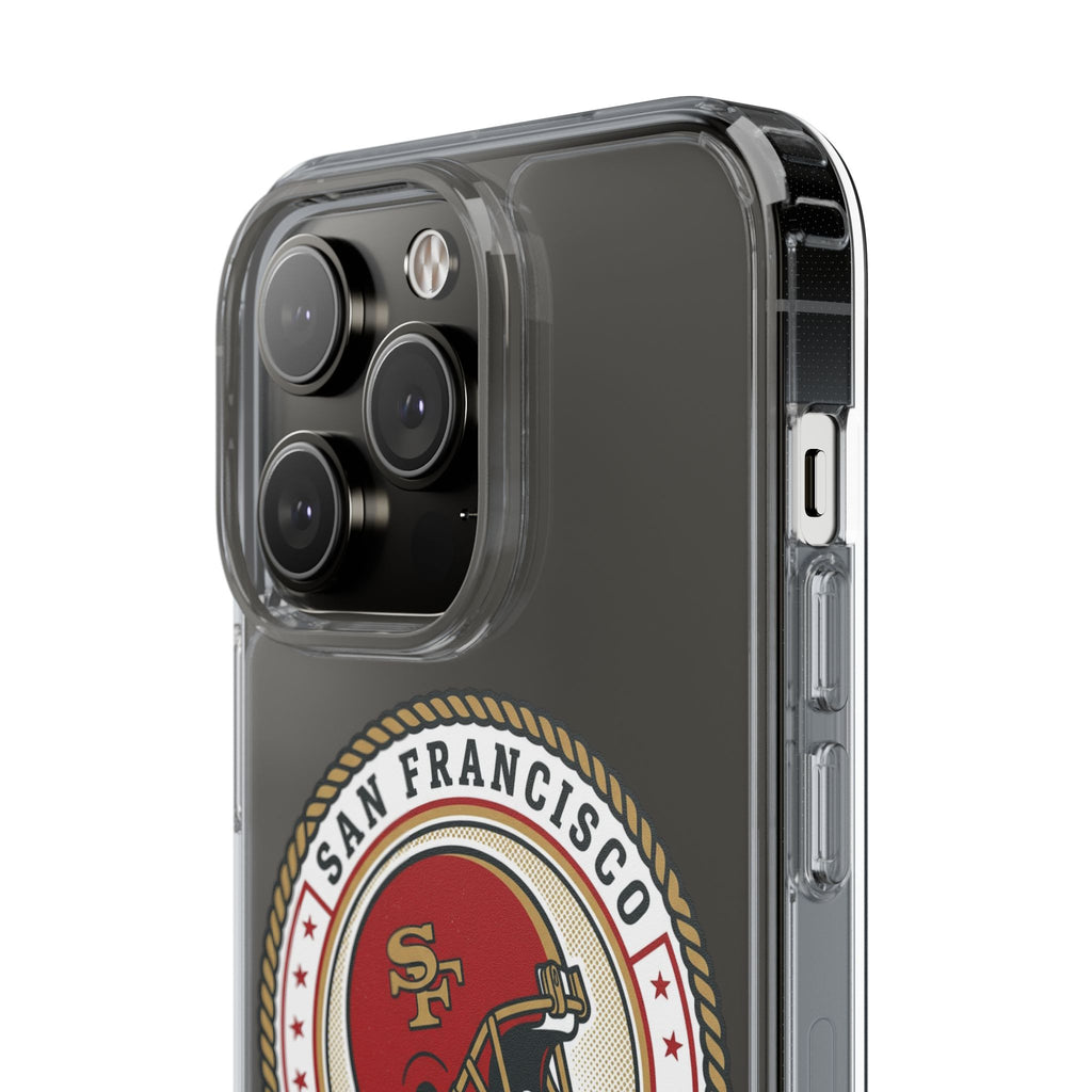 San Francisco Forty Niners Football Helmet Clear Case | NFL Team Phone Cover