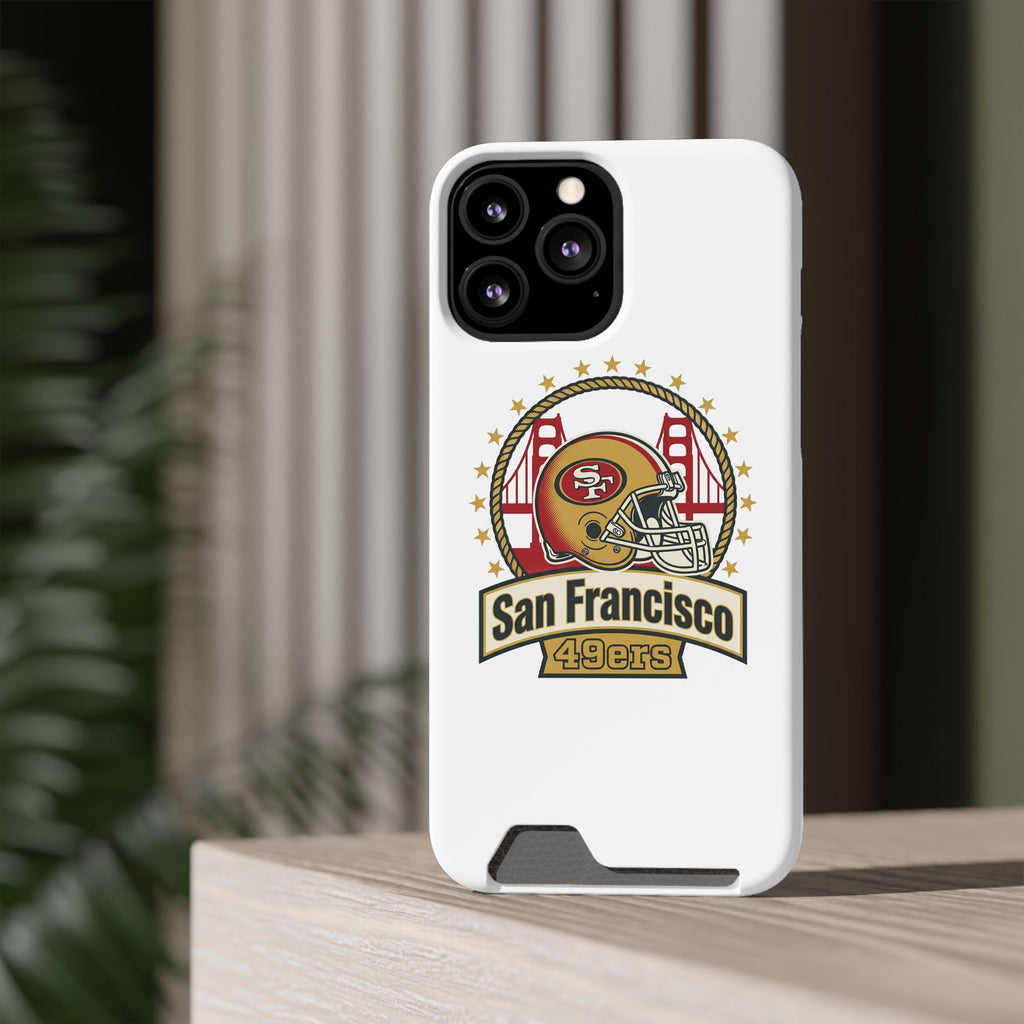 San Francisco 49ers Helmet Phone Case with Card Holder | Team Logo
