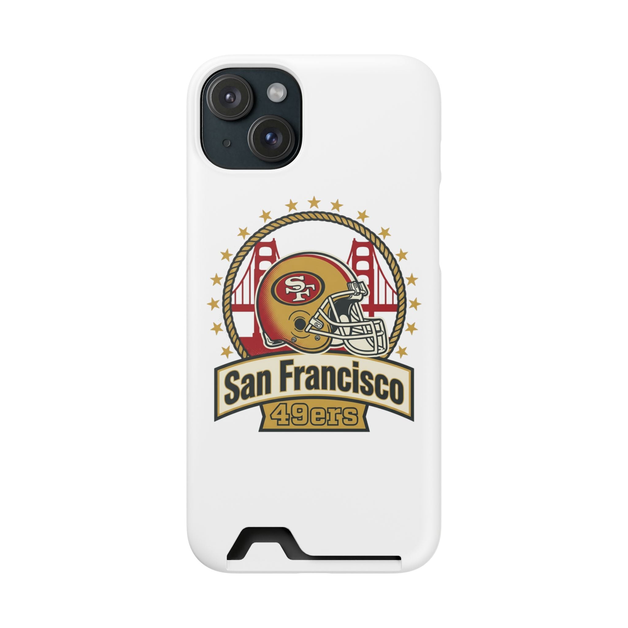 San Francisco 49ers Helmet Phone Case with Card Holder | Team Logo