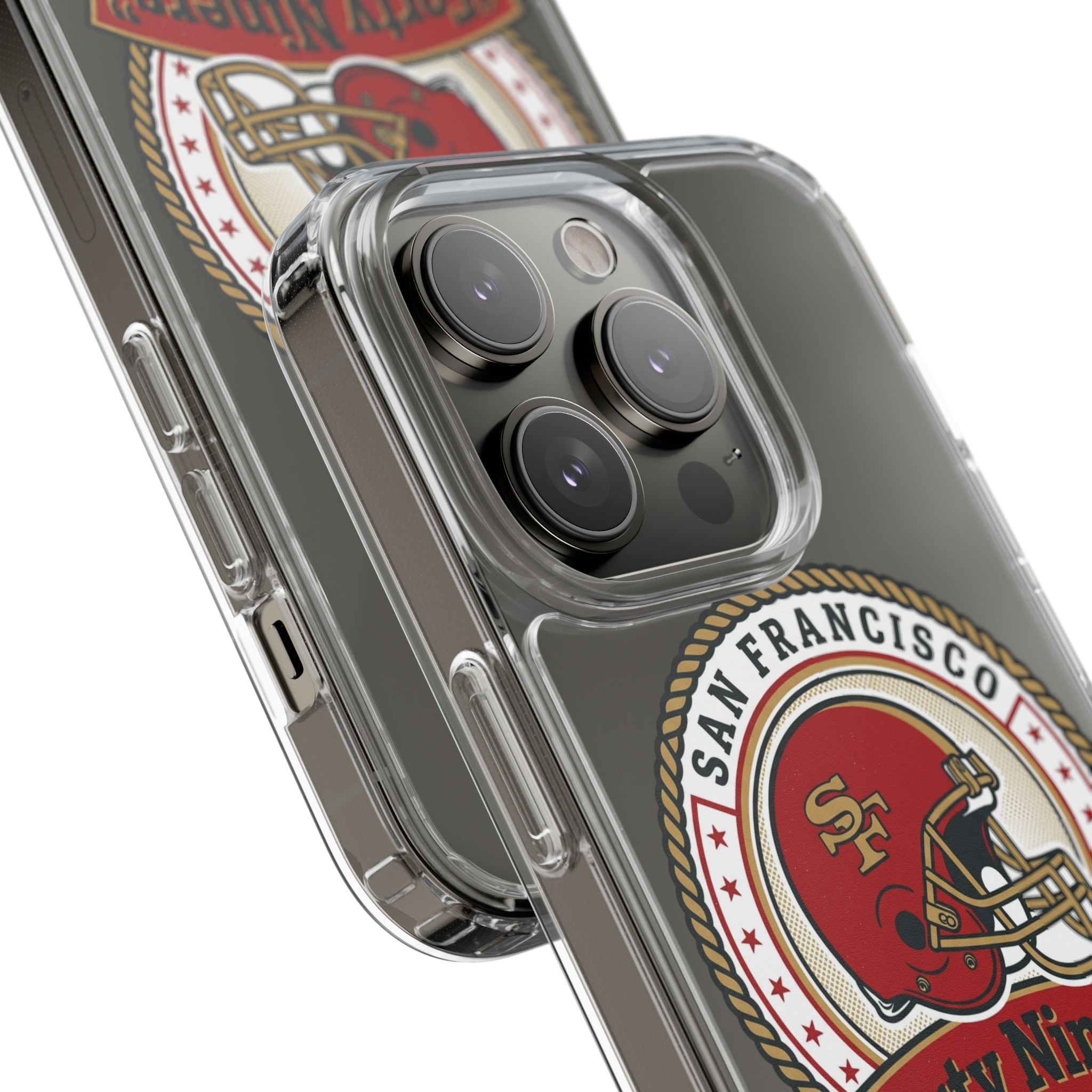 San Francisco Forty Niners Football Helmet Clear Case | NFL Team Phone Cover