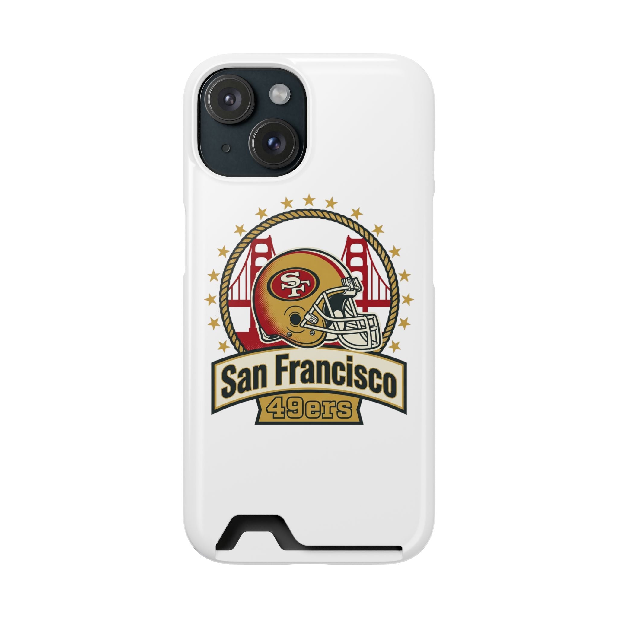 San Francisco 49ers Helmet Phone Case with Card Holder | Team Logo