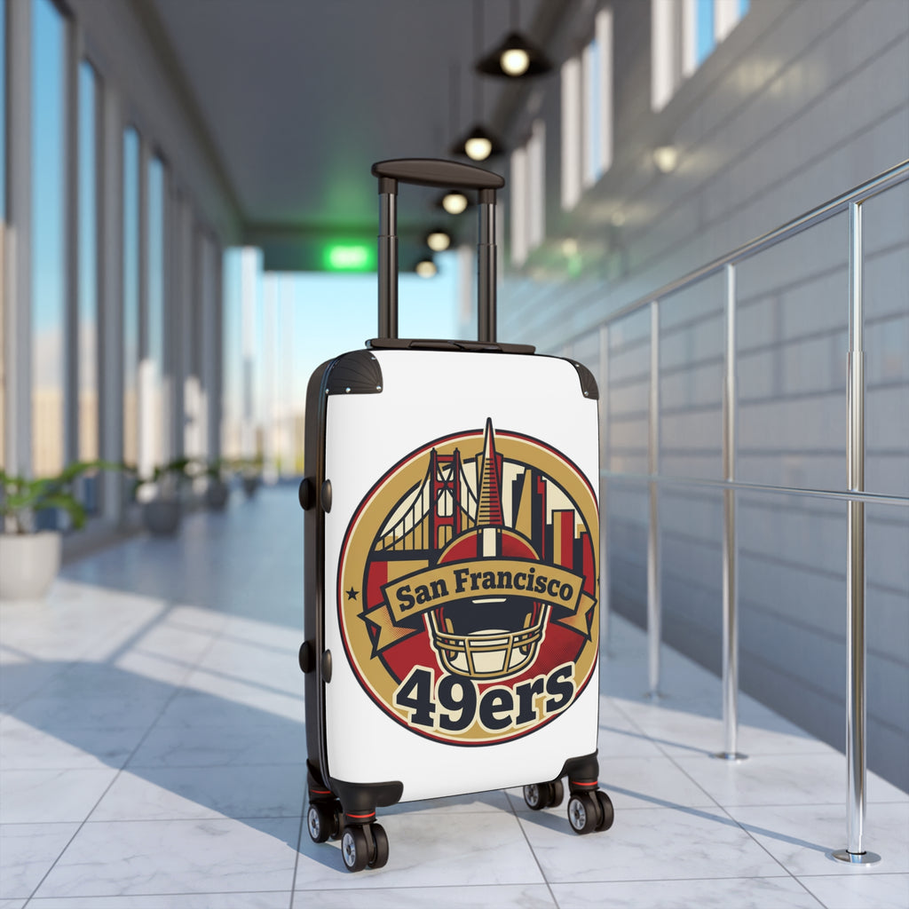 San Francisco 49ers Logo Suitcase | NFL City Skyline Luggage