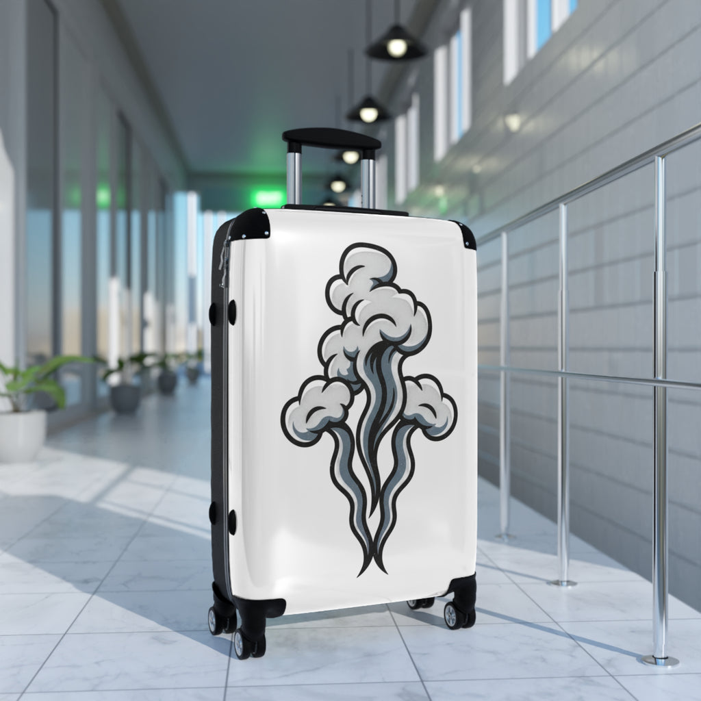 Smoke Plume Suitcase | Travel Luggage with Cloud Graphic