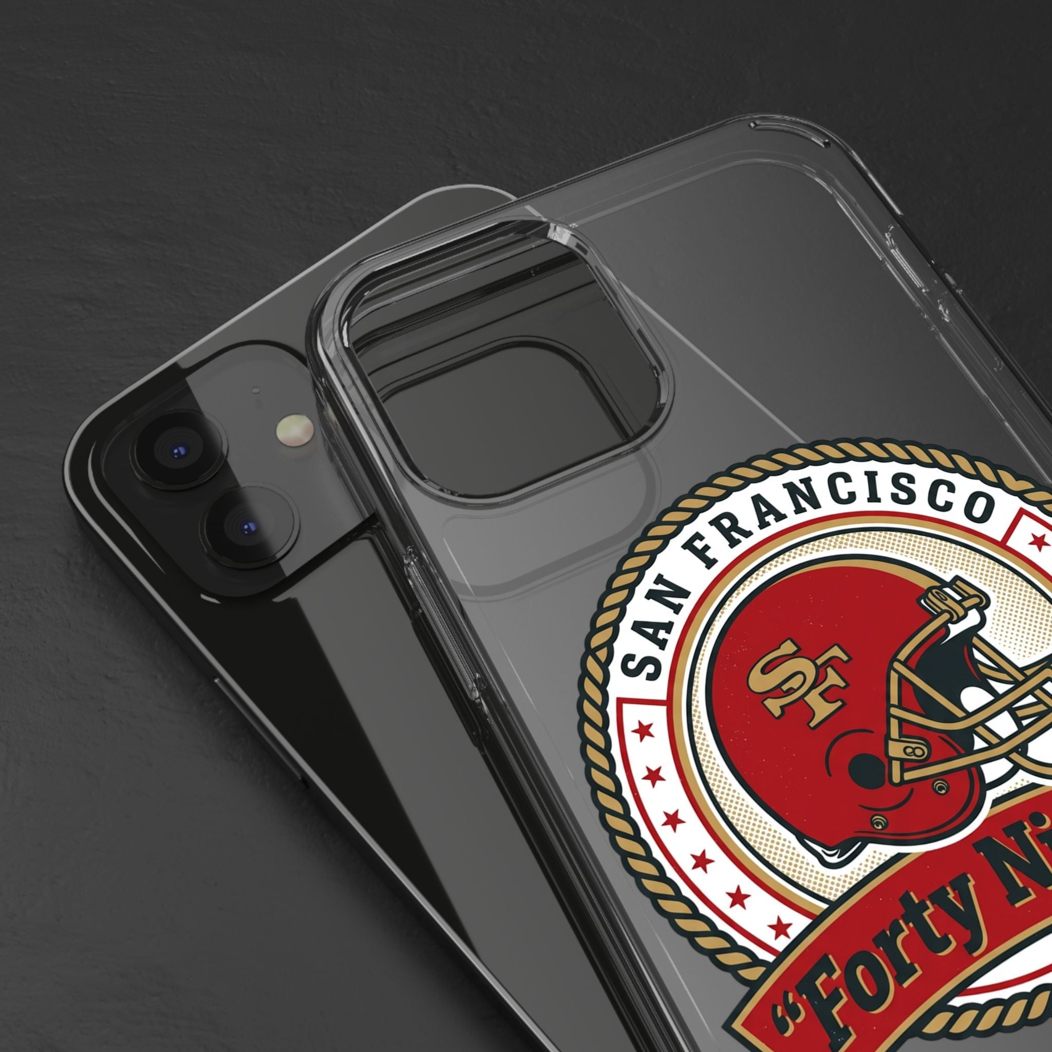 San Francisco Forty Niners Football Helmet Clear Case | NFL Team Phone Cover