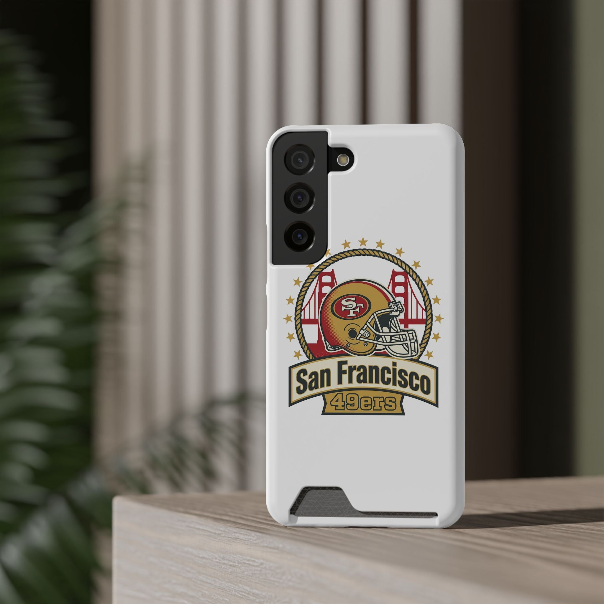 San Francisco 49ers Helmet Phone Case with Card Holder | Team Logo