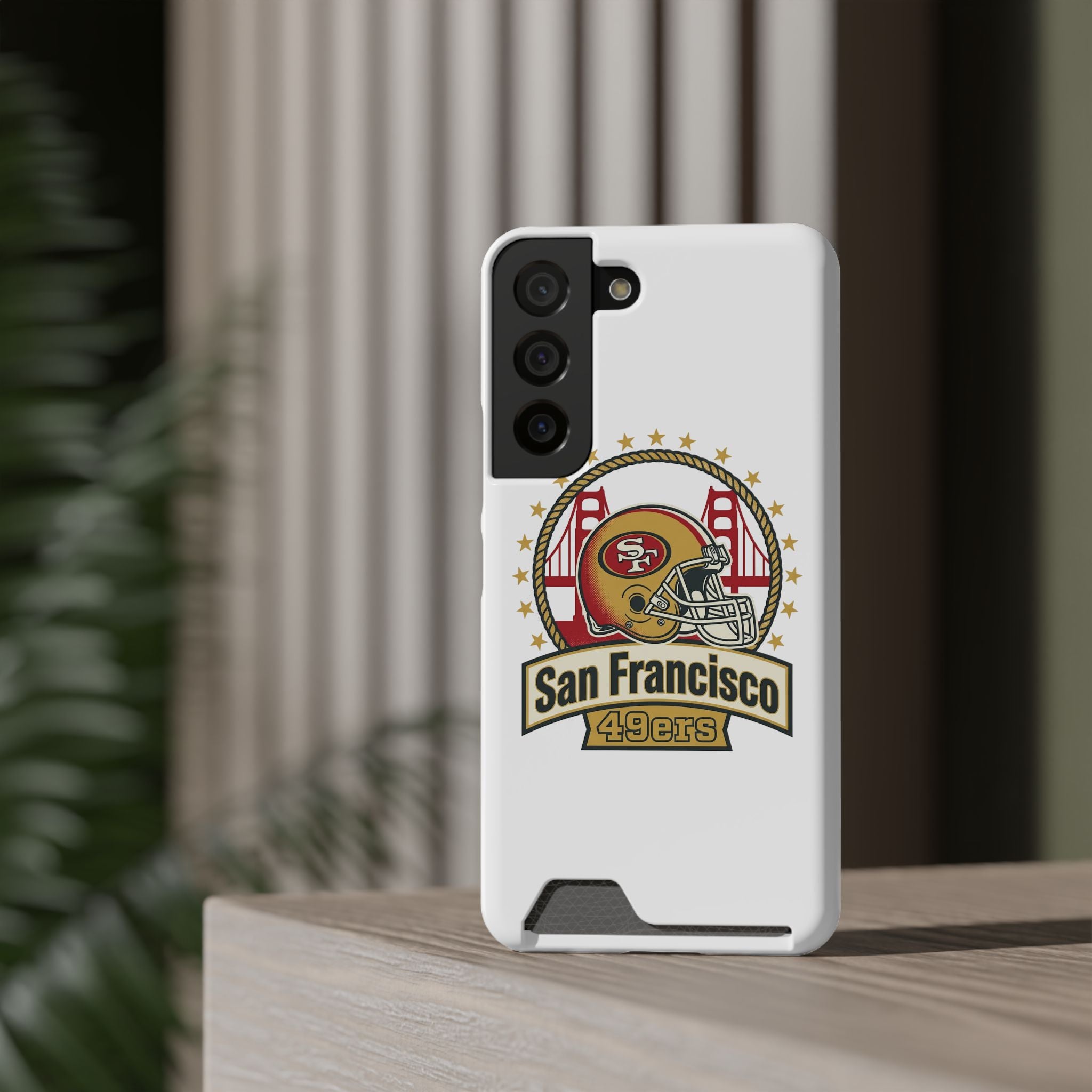 San Francisco 49ers Helmet Phone Case with Card Holder | Team Logo