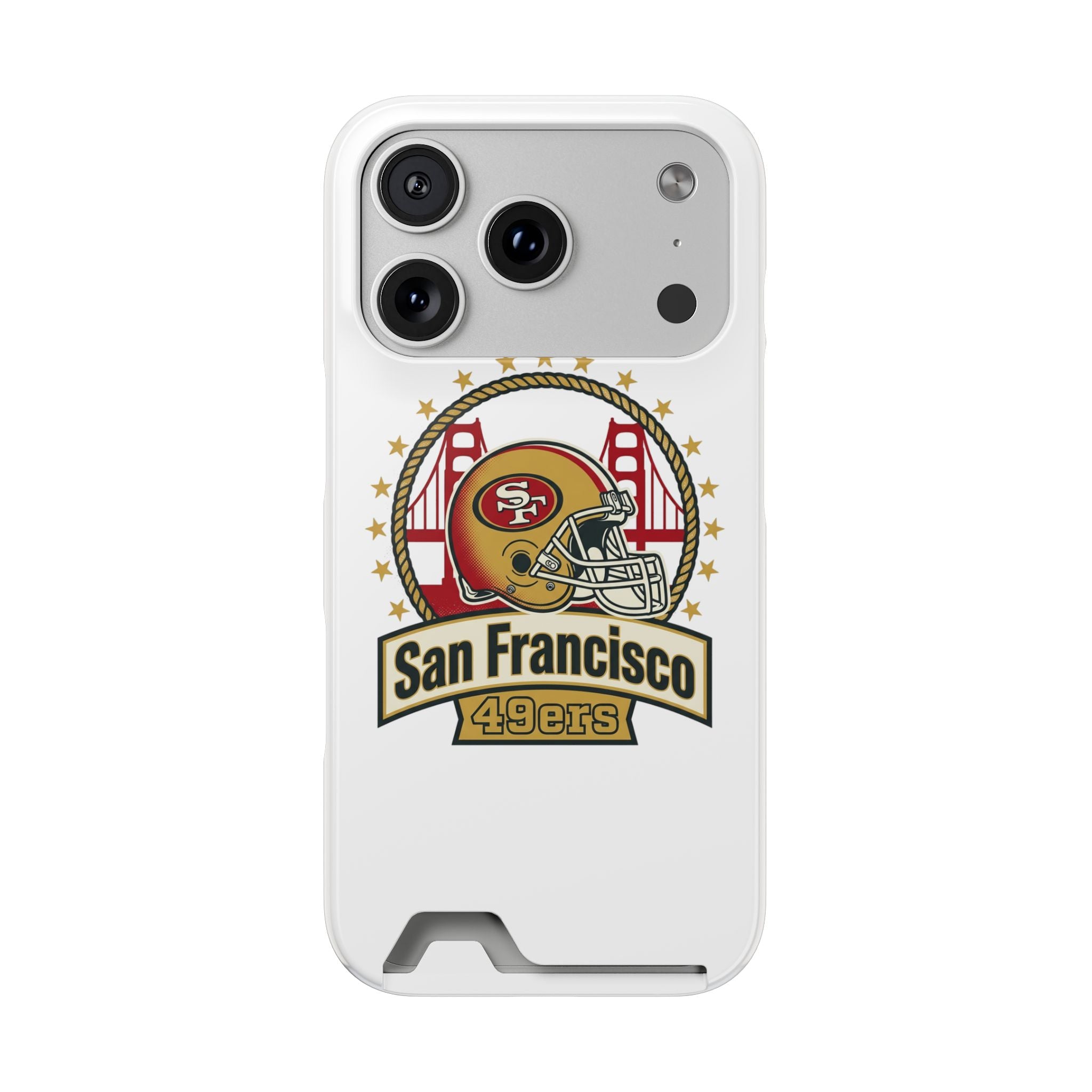 San Francisco 49ers Helmet Phone Case with Card Holder | Team Logo